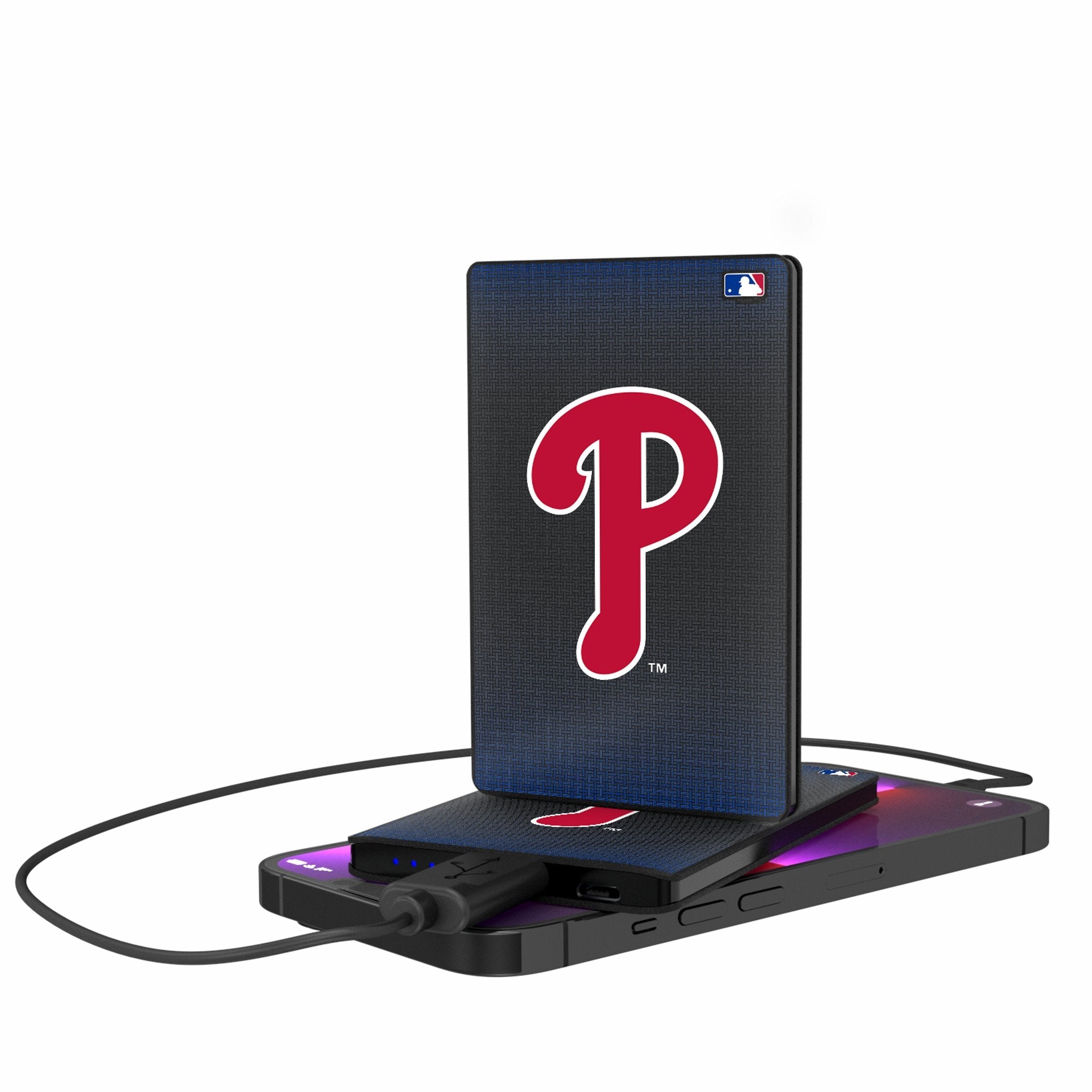 Philadelphia Phillies Linen 2500mAh Credit Card Powerbank - Sports Gifts, Sports Memorabilia, Sports Collectibles, Fan Shop