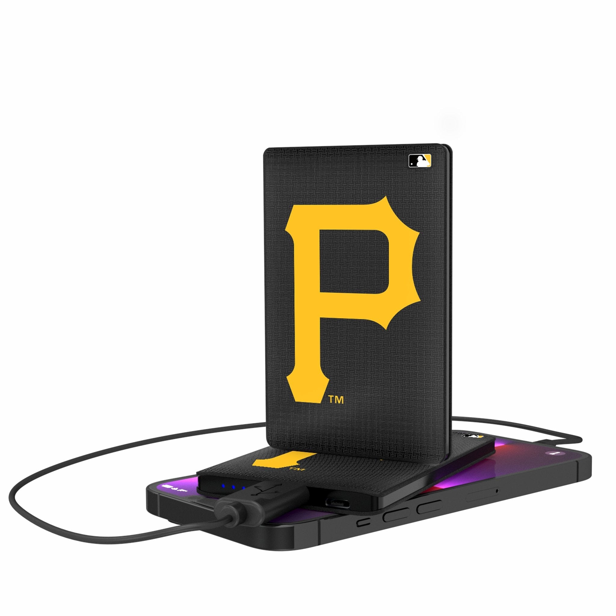 Pittsburgh Pirates Linen 2500mAh Credit Card Powerbank - Sports Gifts, Sports Memorabilia, Sports Collectibles, Fan Shop