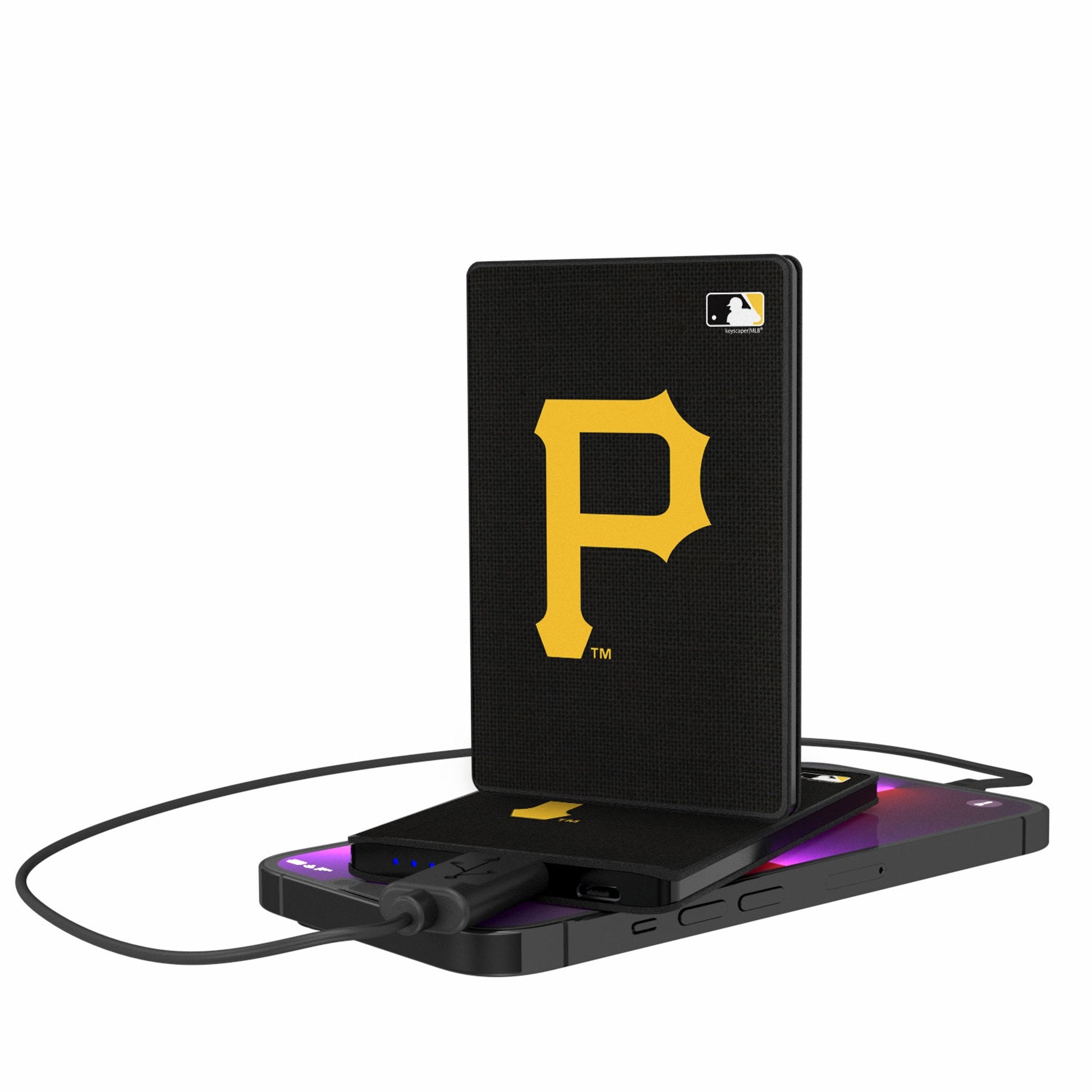 Pittsburgh Pirates Solid 2500mAh Credit Card Powerbank - Sports Gifts, Sports Memorabilia, Sports Collectibles, Fan Shop