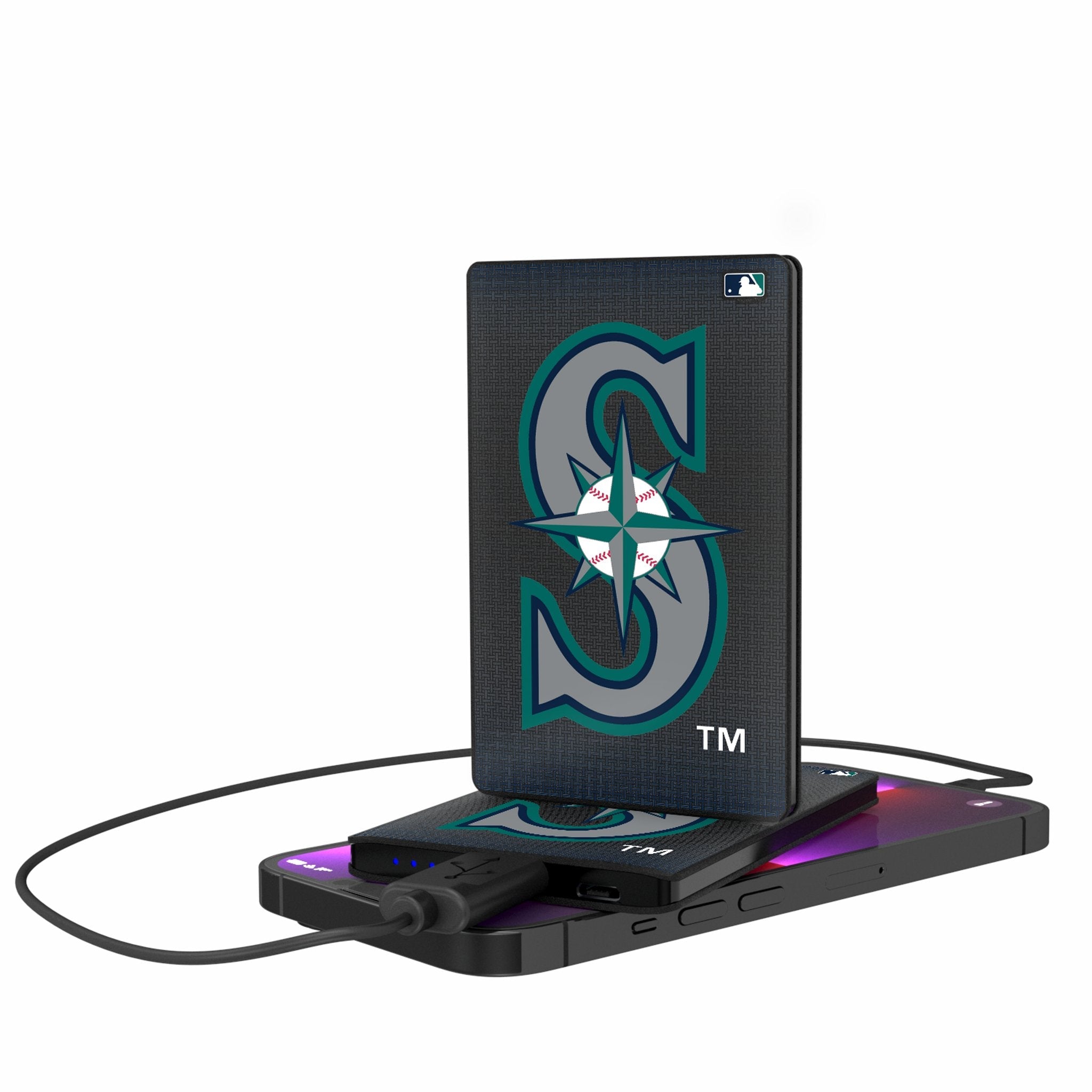 Seattle Mariners Linen 2500mAh Credit Card Powerbank - Sports Gifts, Sports Memorabilia, Sports Collectibles, Fan Shop