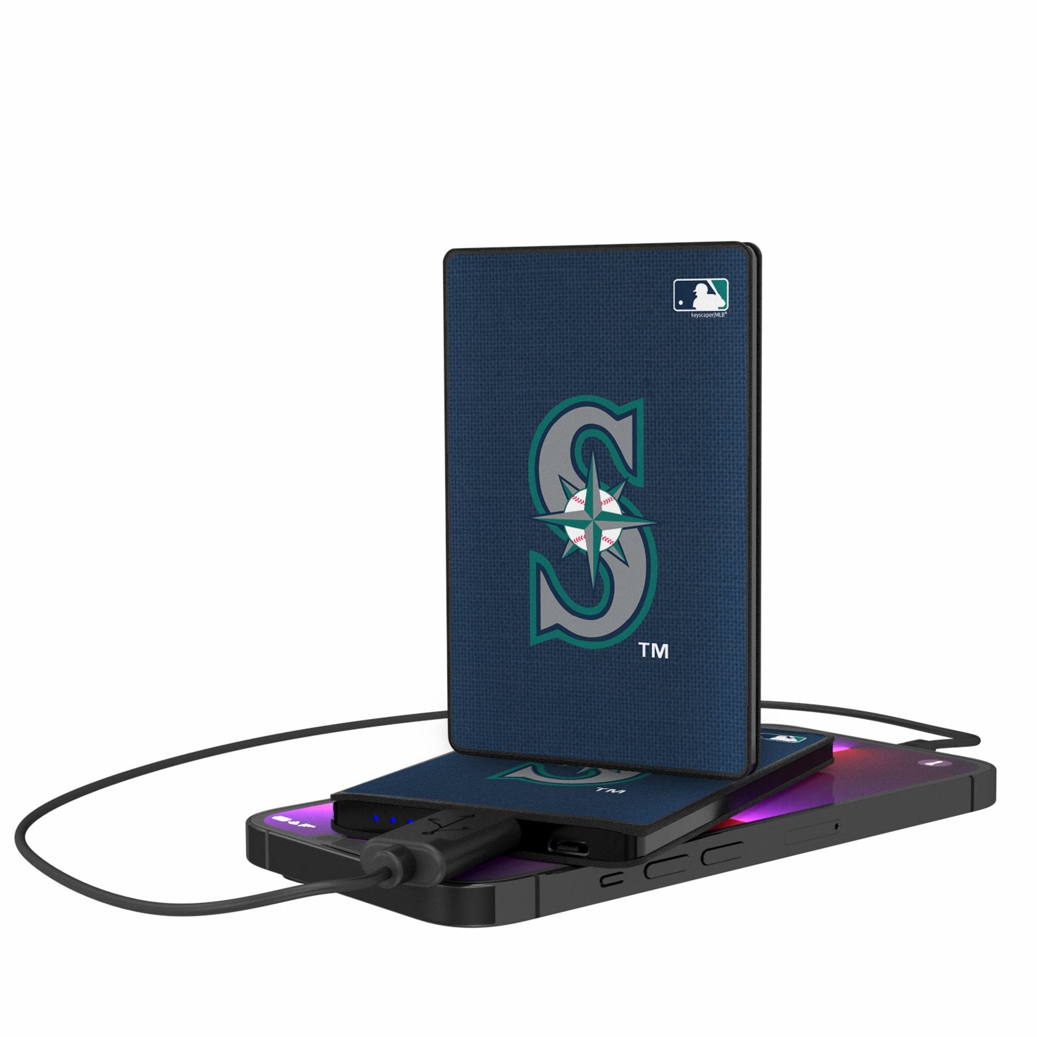 Seattle Mariners Solid 2500mAh Credit Card Powerbank - Sports Gifts, Sports Memorabilia, Sports Collectibles, Fan Shop
