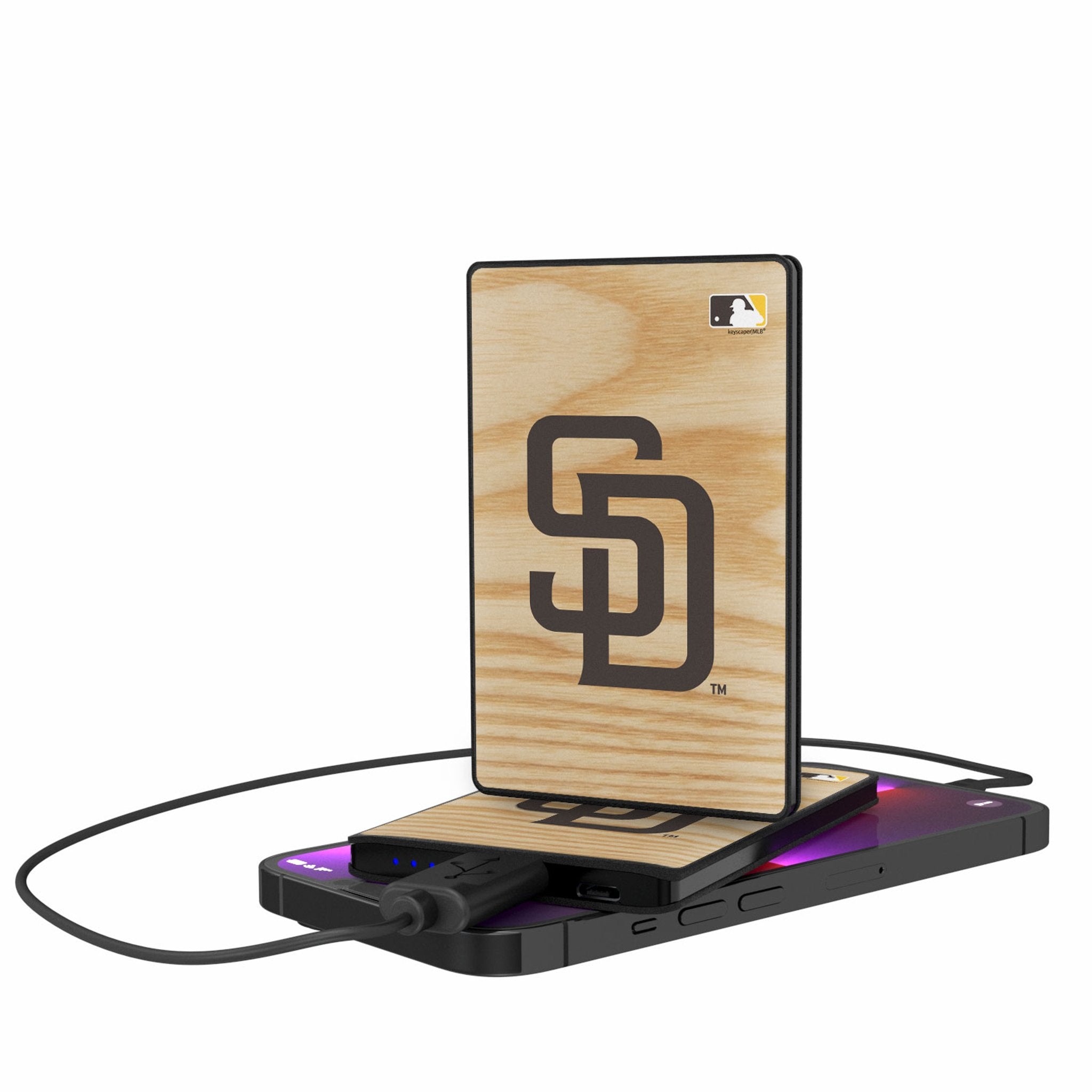 San Diego Padres Baseball Bat 2500mAh Credit Card Powerbank - Sports Gifts, Sports Memorabilia, Sports Collectibles, Fan Shop