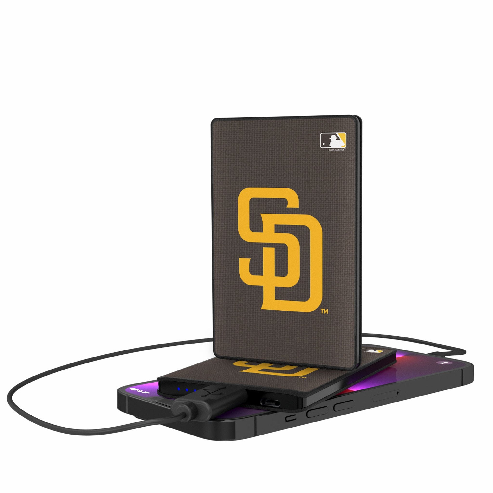San Diego Padres Solid 2500mAh Credit Card Powerbank - Sports Gifts, Sports Memorabilia, Sports Collectibles, Fan Shop