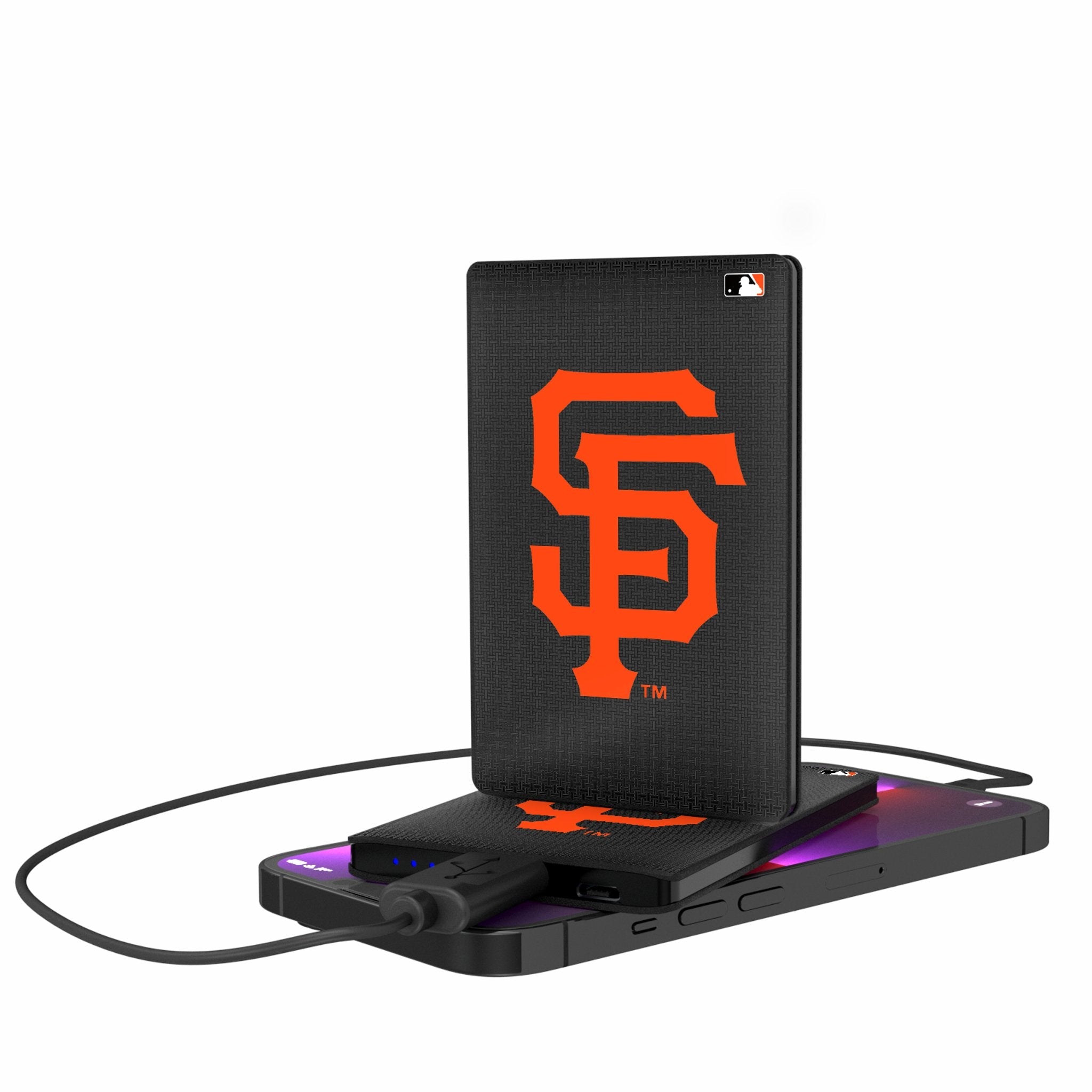 San Francisco Giants Linen 2500mAh Credit Card Powerbank - Sports Gifts, Sports Memorabilia, Sports Collectibles, Fan Shop