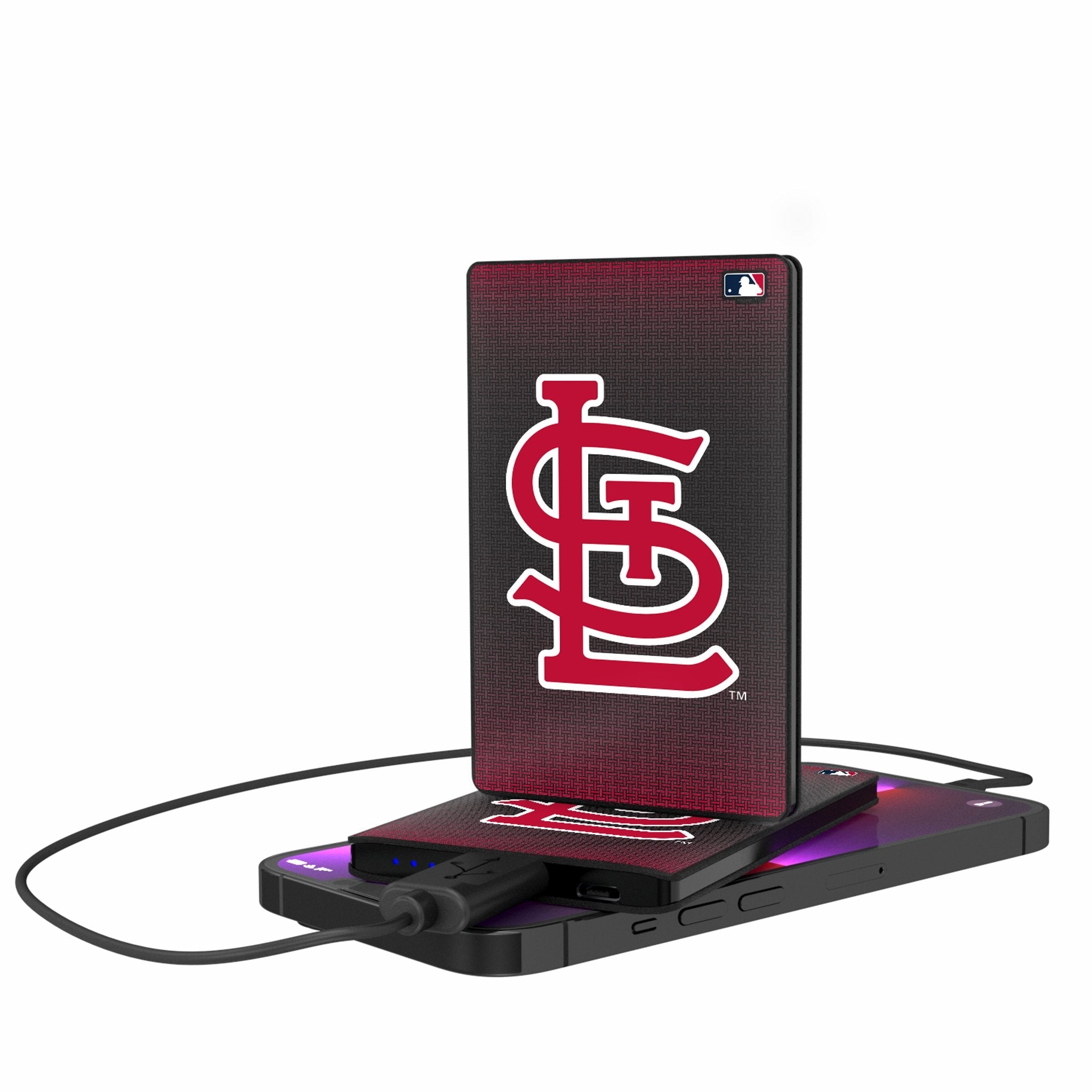 St Louis Cardinals Linen 2500mAh Credit Card Powerbank - Sports Gifts, Sports Memorabilia, Sports Collectibles, Fan Shop