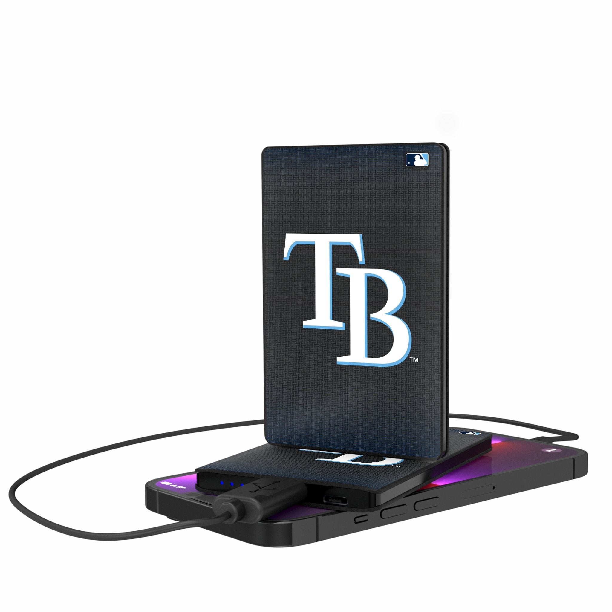 Tampa Bay Rays Linen 2500mAh Credit Card Powerbank - Sports Gifts, Sports Memorabilia, Sports Collectibles, Fan Shop
