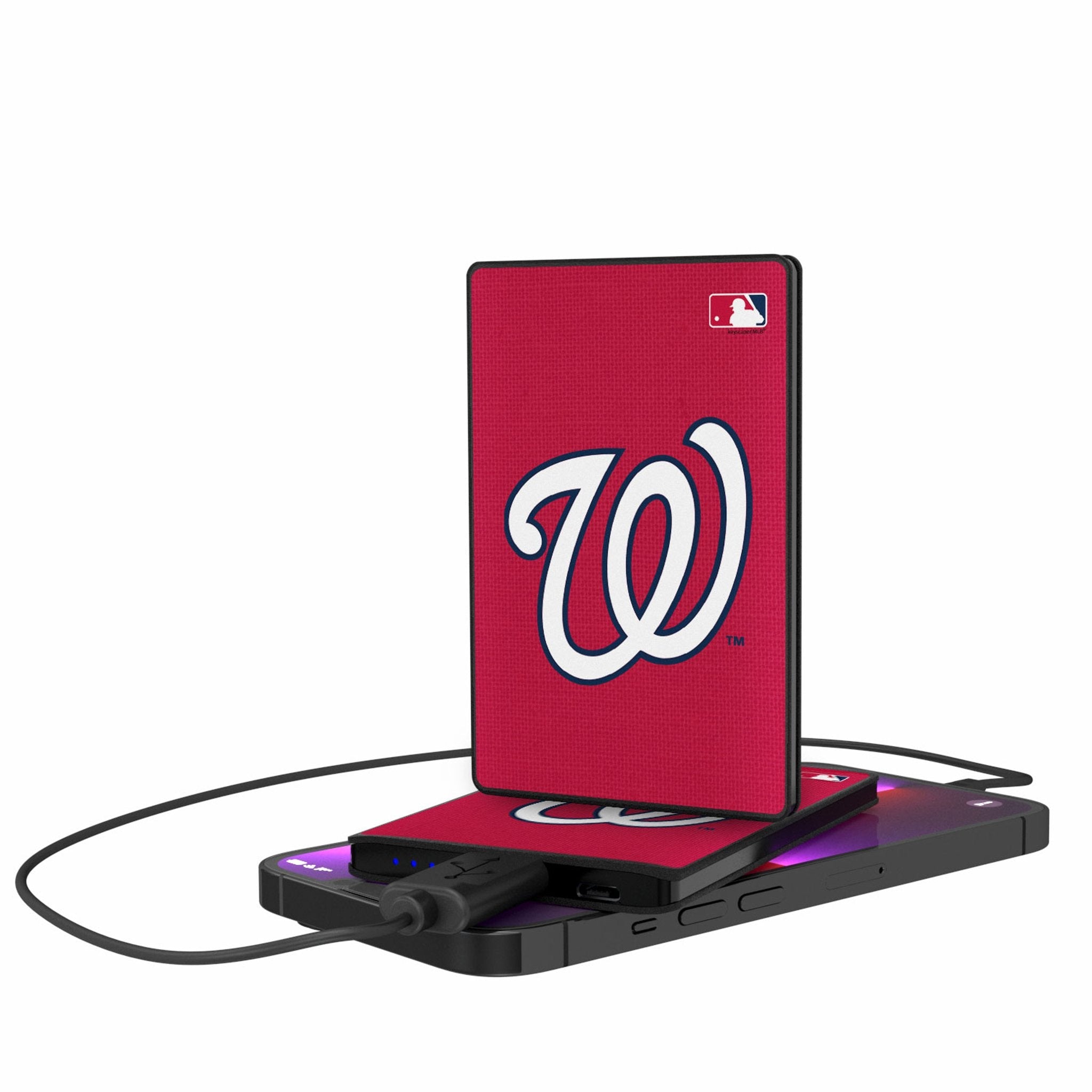 Washington Nationals Solid 2500mAh Credit Card Powerbank - Sports Gifts, Sports Memorabilia, Sports Collectibles, Fan Shop
