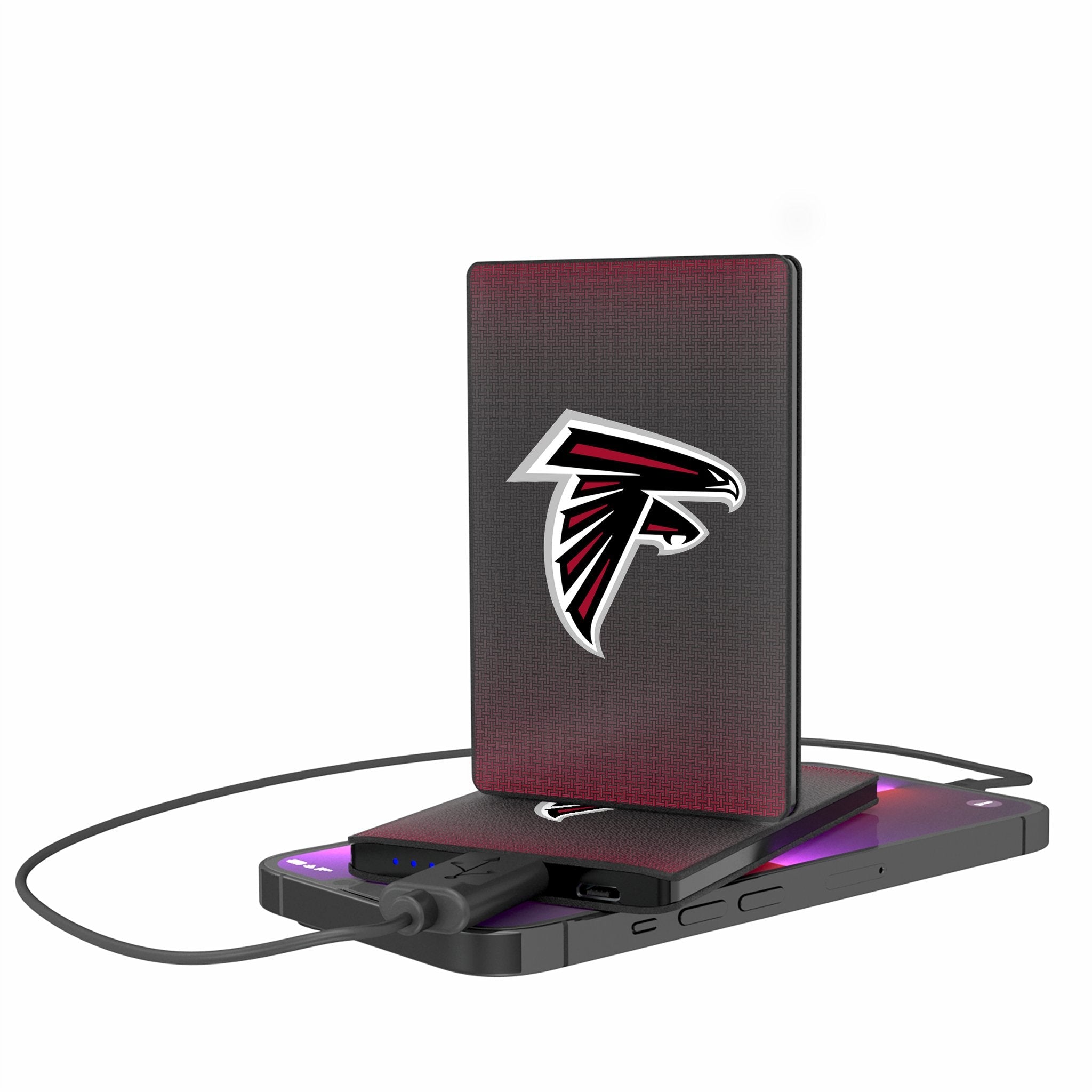 Atlanta Falcons Linen 2500mAh Credit Card Powerbank - Sports Gifts, Sports Memorabilia, Sports Collectibles, Fan Shop