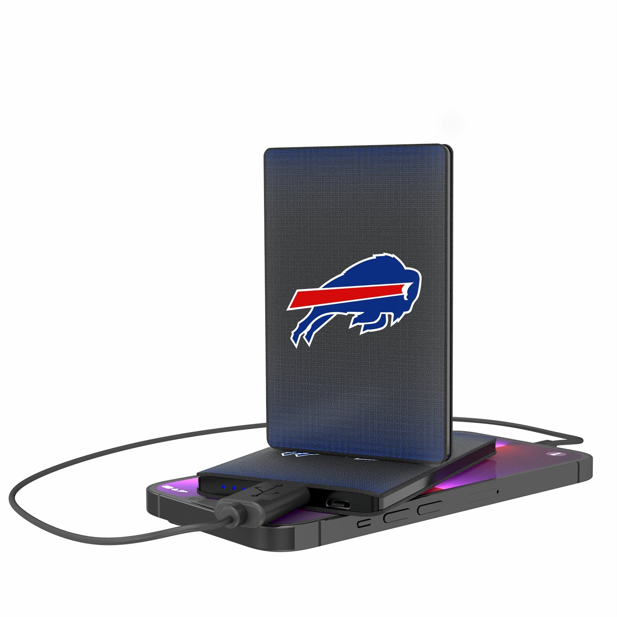 Buffalo Bills Linen 2500mAh Credit Card Powerbank - Sports Gifts, Sports Memorabilia, Sports Collectibles, Fan Shop