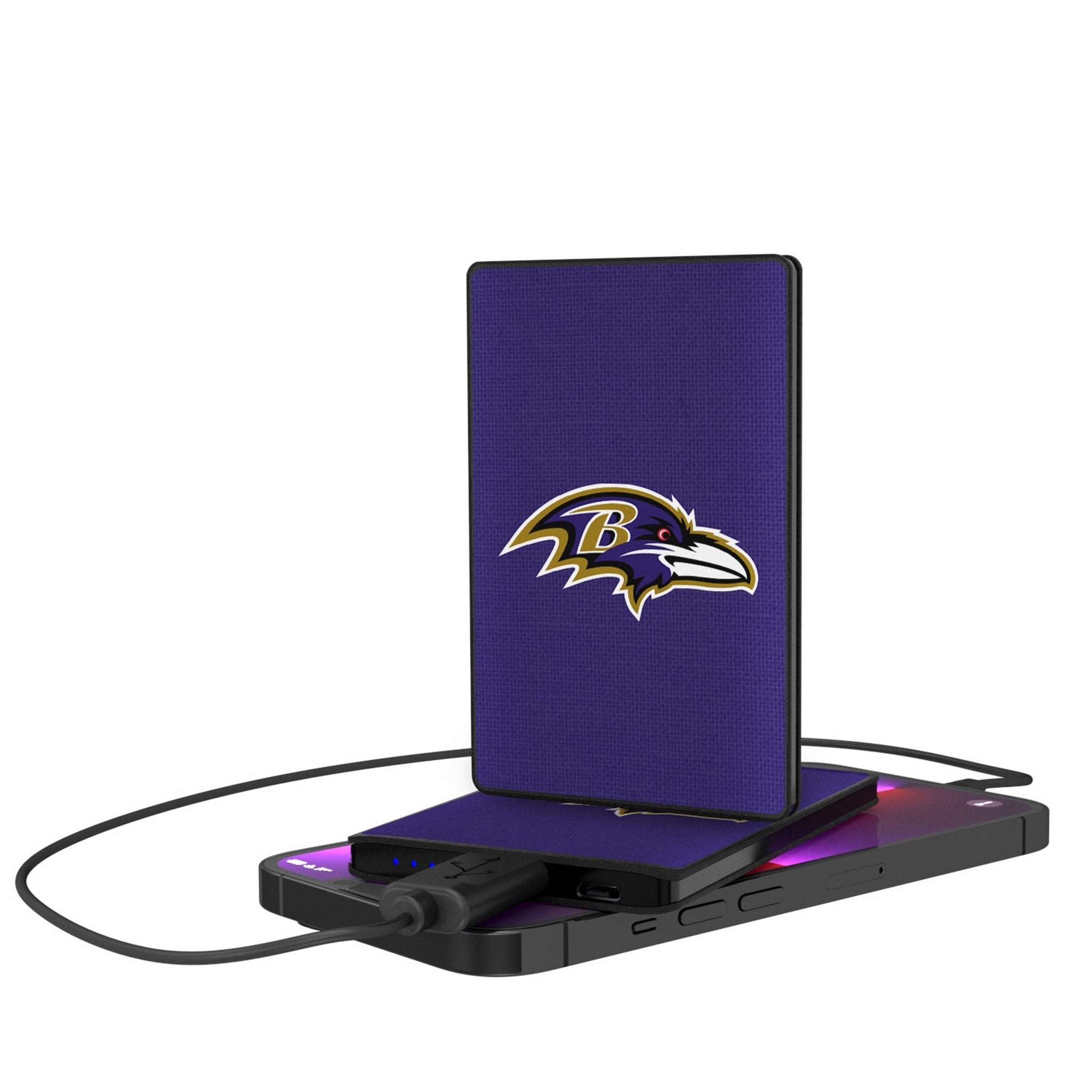 Baltimore Ravens Solid 2500mAh Credit Card Powerbank - Sports Gifts, Sports Memorabilia, Sports Collectibles, Fan Shop