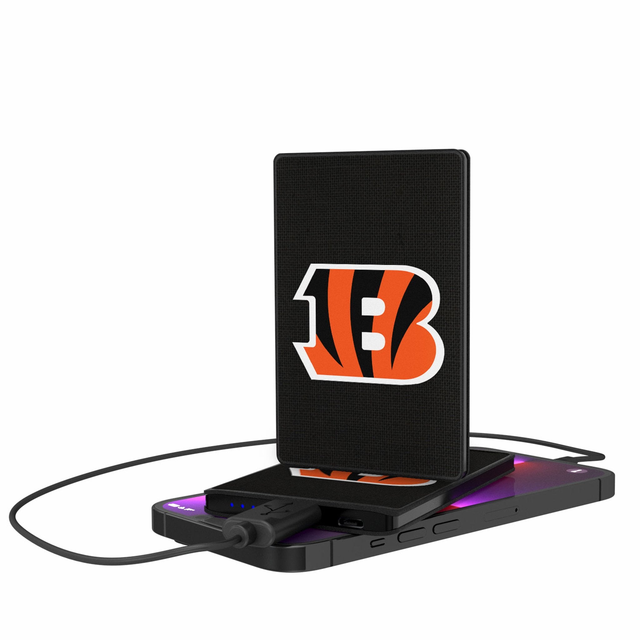 Cincinnati Bengals Solid 2500mAh Credit Card Powerbank - Sports Gifts, Sports Memorabilia, Sports Collectibles, Fan Shop