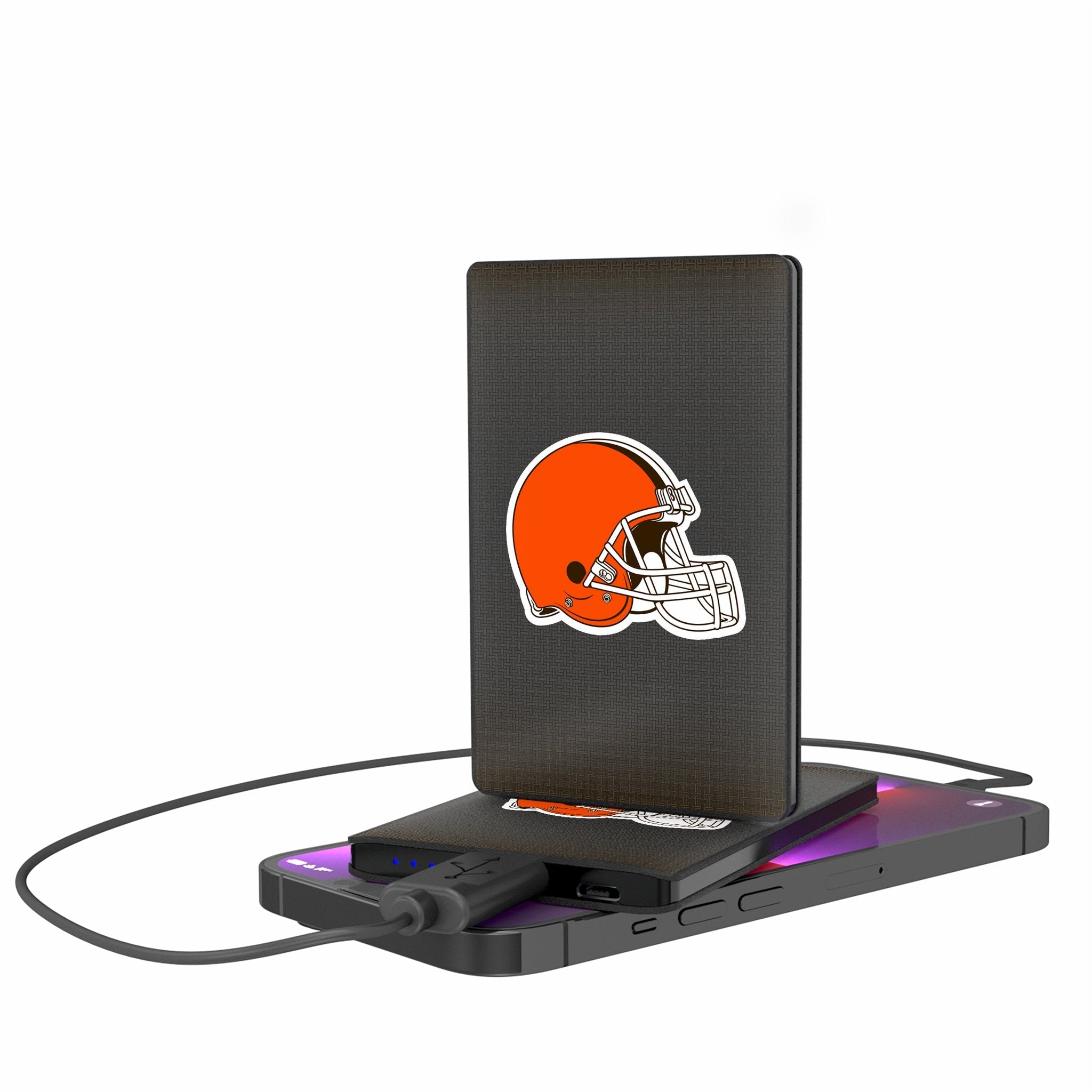 Cleveland Browns Linen 2500mAh Credit Card Powerbank - Sports Gifts, Sports Memorabilia, Sports Collectibles, Fan Shop