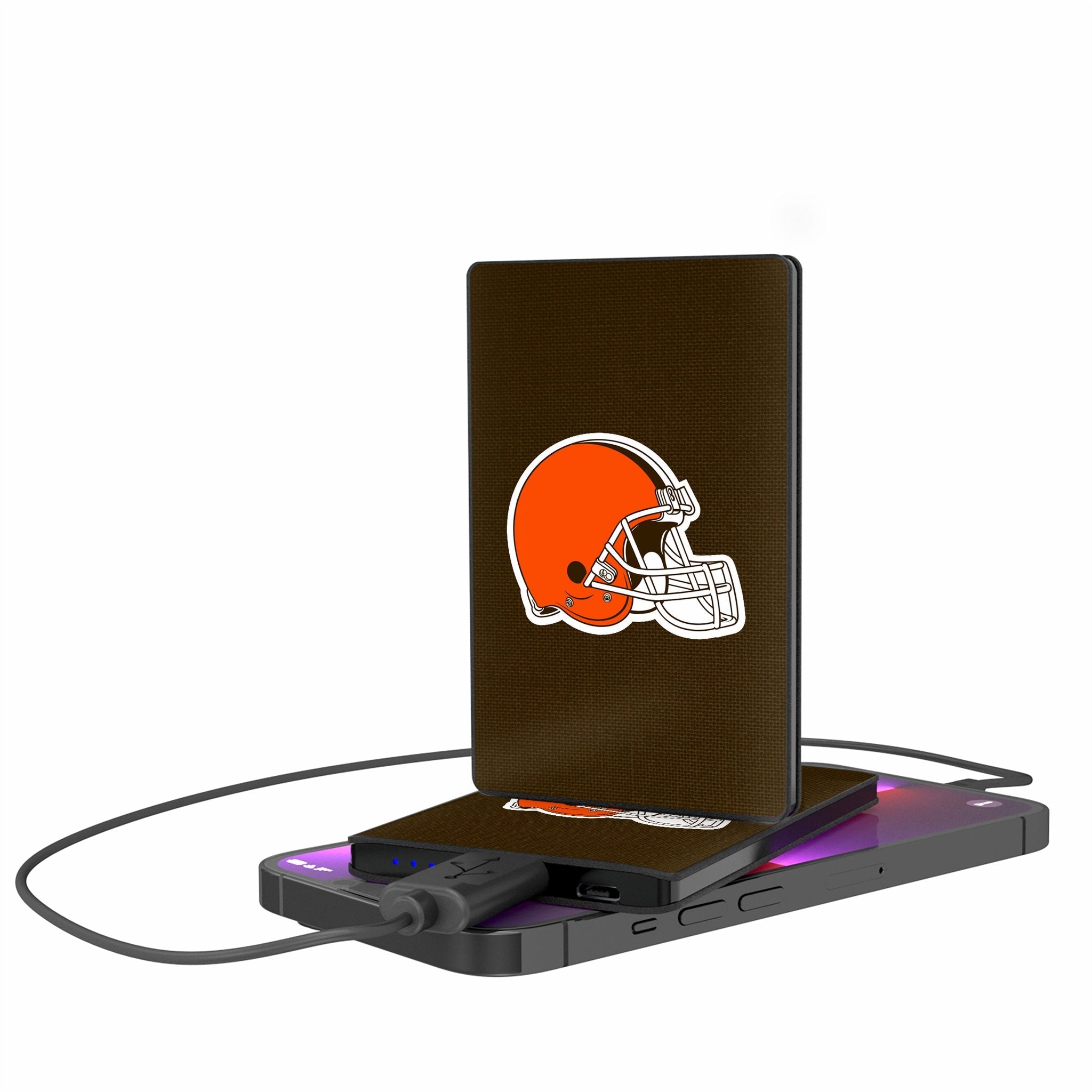 Cleveland Browns Solid 2500mAh Credit Card Powerbank - Sports Gifts, Sports Memorabilia, Sports Collectibles, Fan Shop