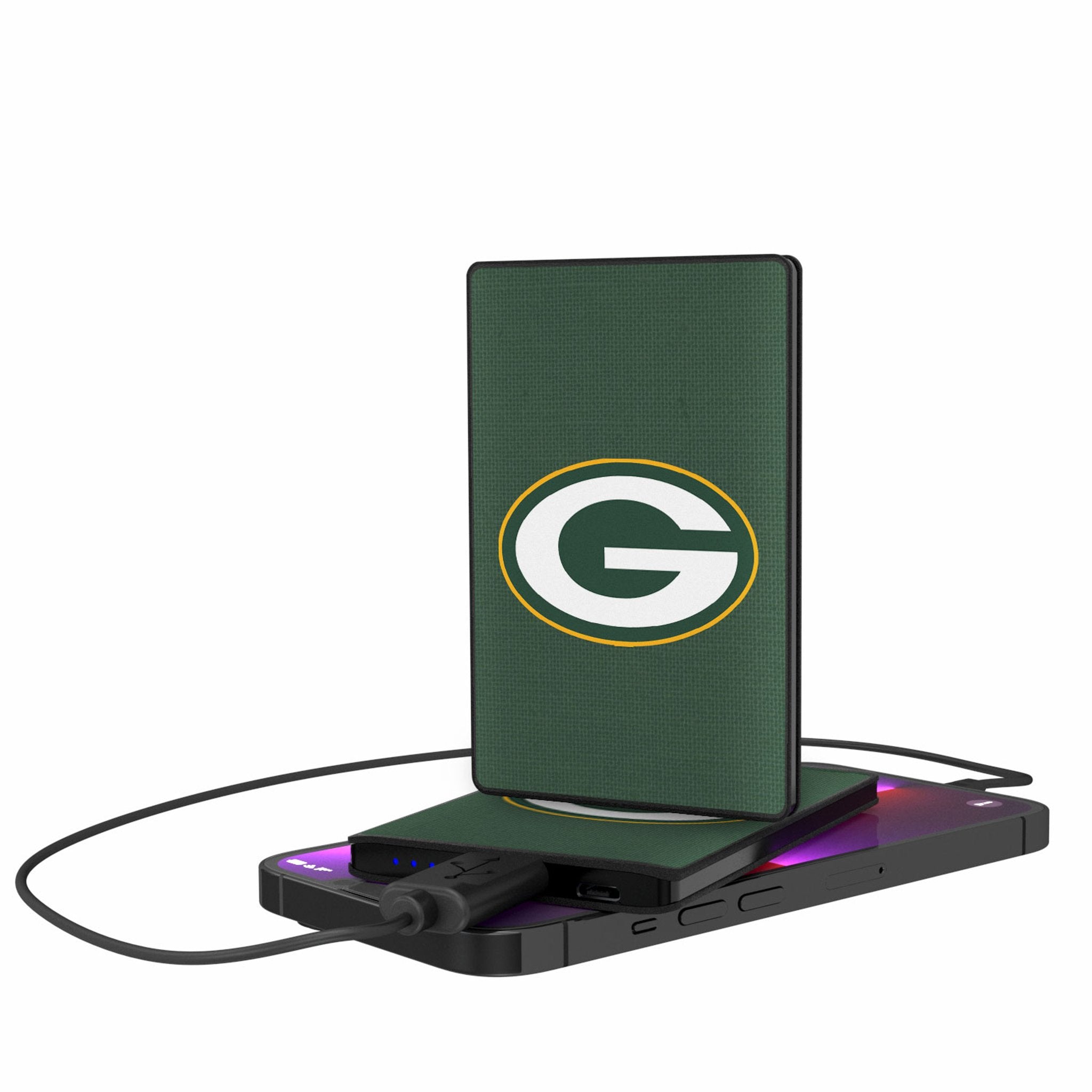 Green Bay Packers Solid 2500mAh Credit Card Powerbank - Sports Gifts, Sports Memorabilia, Sports Collectibles, Fan Shop