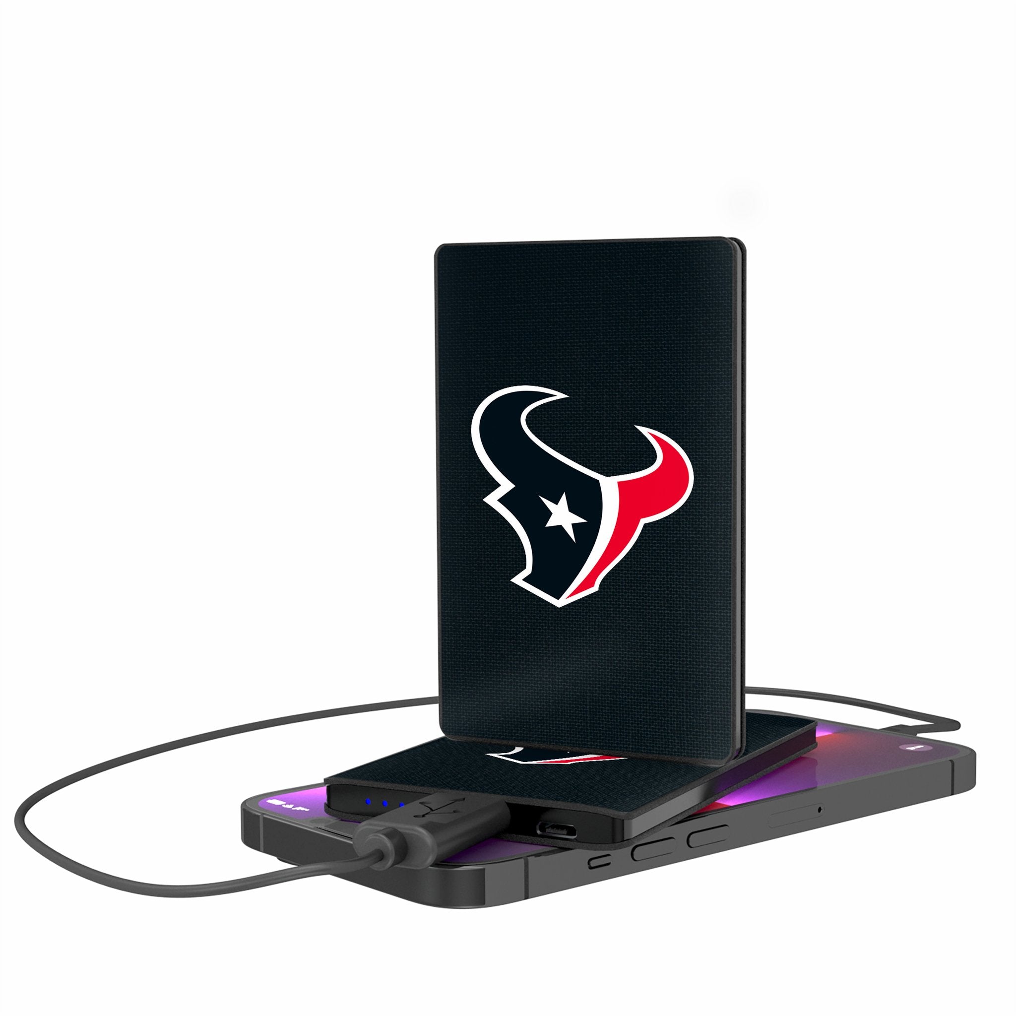 Houston Texans Solid 2500mAh Credit Card Powerbank - Sports Gifts, Sports Memorabilia, Sports Collectibles, Fan Shop