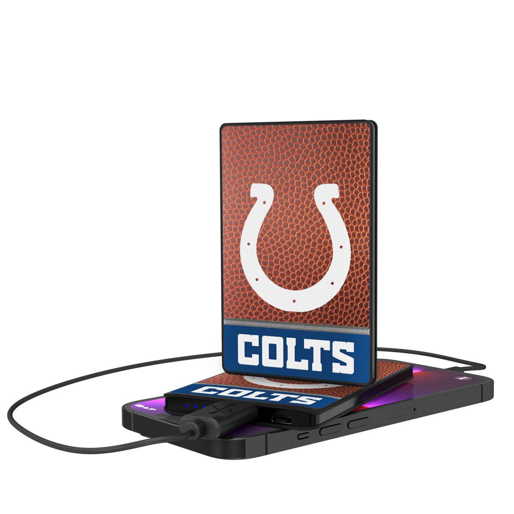 Indianapolis Colts Football Wordmark 2500mAh Credit Card Powerbank - Sports Gifts, Sports Memorabilia, Sports Collectibles, Fan Shop