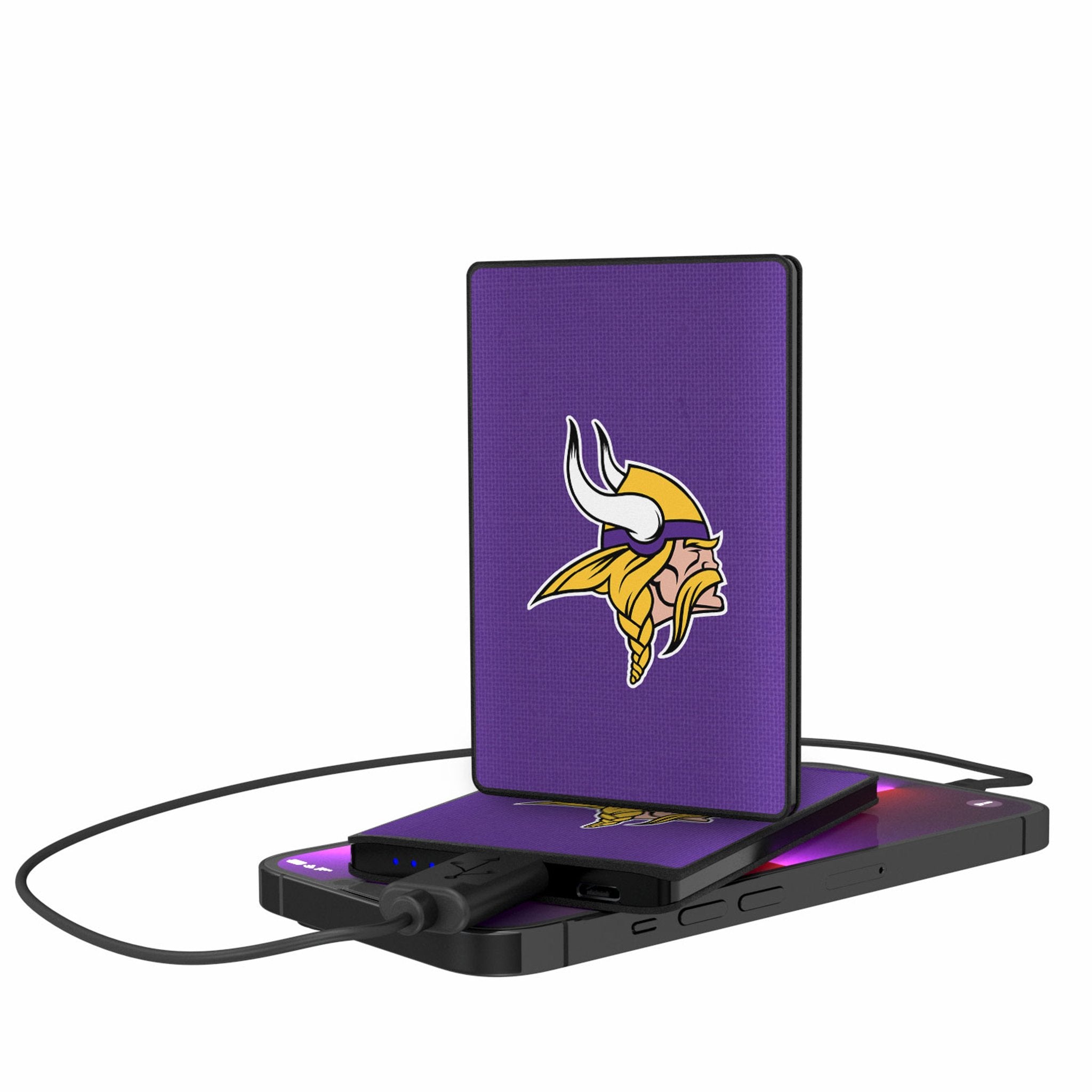 Minnesota Vikings Solid 2500mAh Credit Card Powerbank - Sports Gifts, Sports Memorabilia, Sports Collectibles, Fan Shop