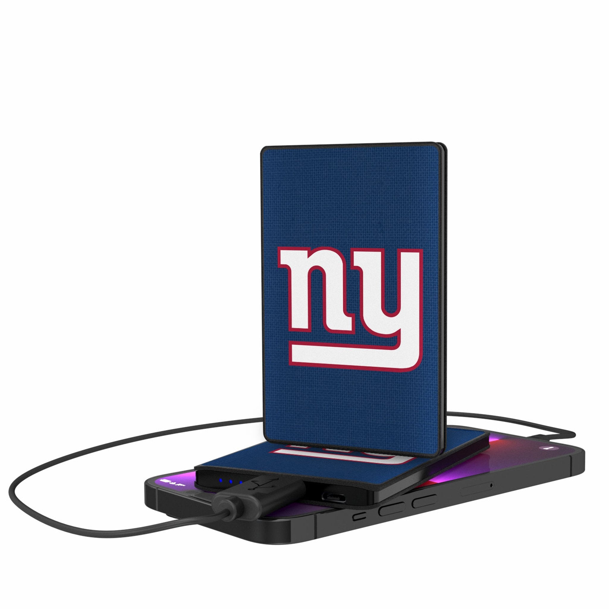 New York Giants Solid 2500mAh Credit Card Powerbank - Sports Gifts, Sports Memorabilia, Sports Collectibles, Fan Shop