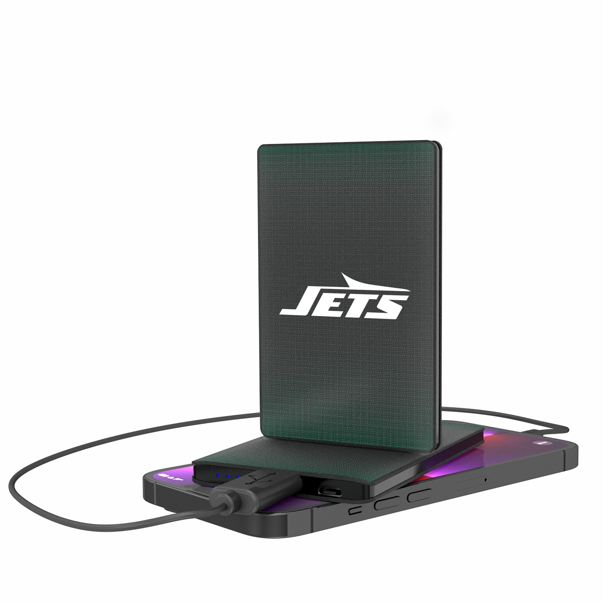 New York Jets Linen 2500mAh Credit Card Powerbank - Sports Gifts, Sports Memorabilia, Sports Collectibles, Fan Shop