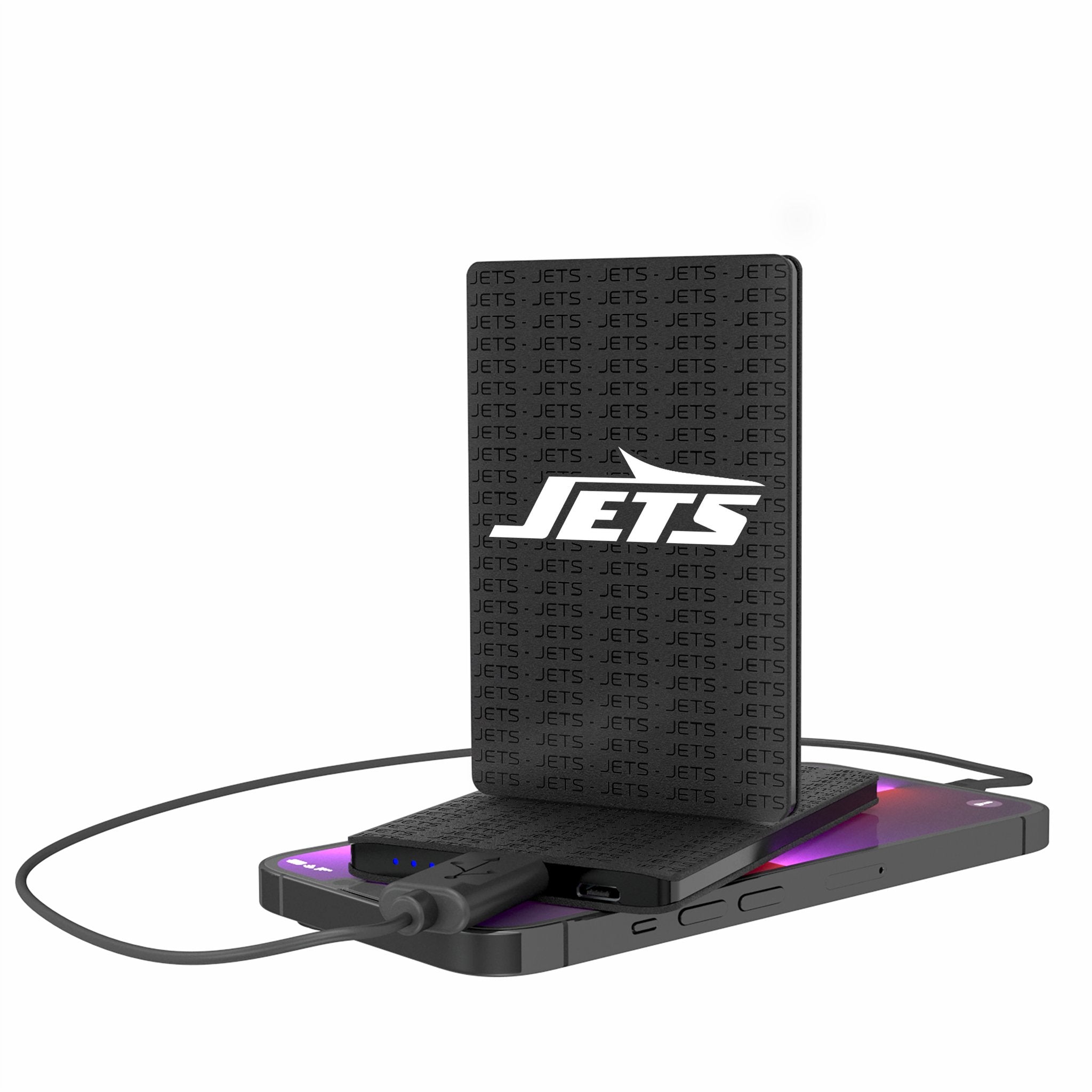 New York Jets Text Backdrop 2500mAh Credit Card Powerbank - Sports Gifts, Sports Memorabilia, Sports Collectibles, Fan Shop