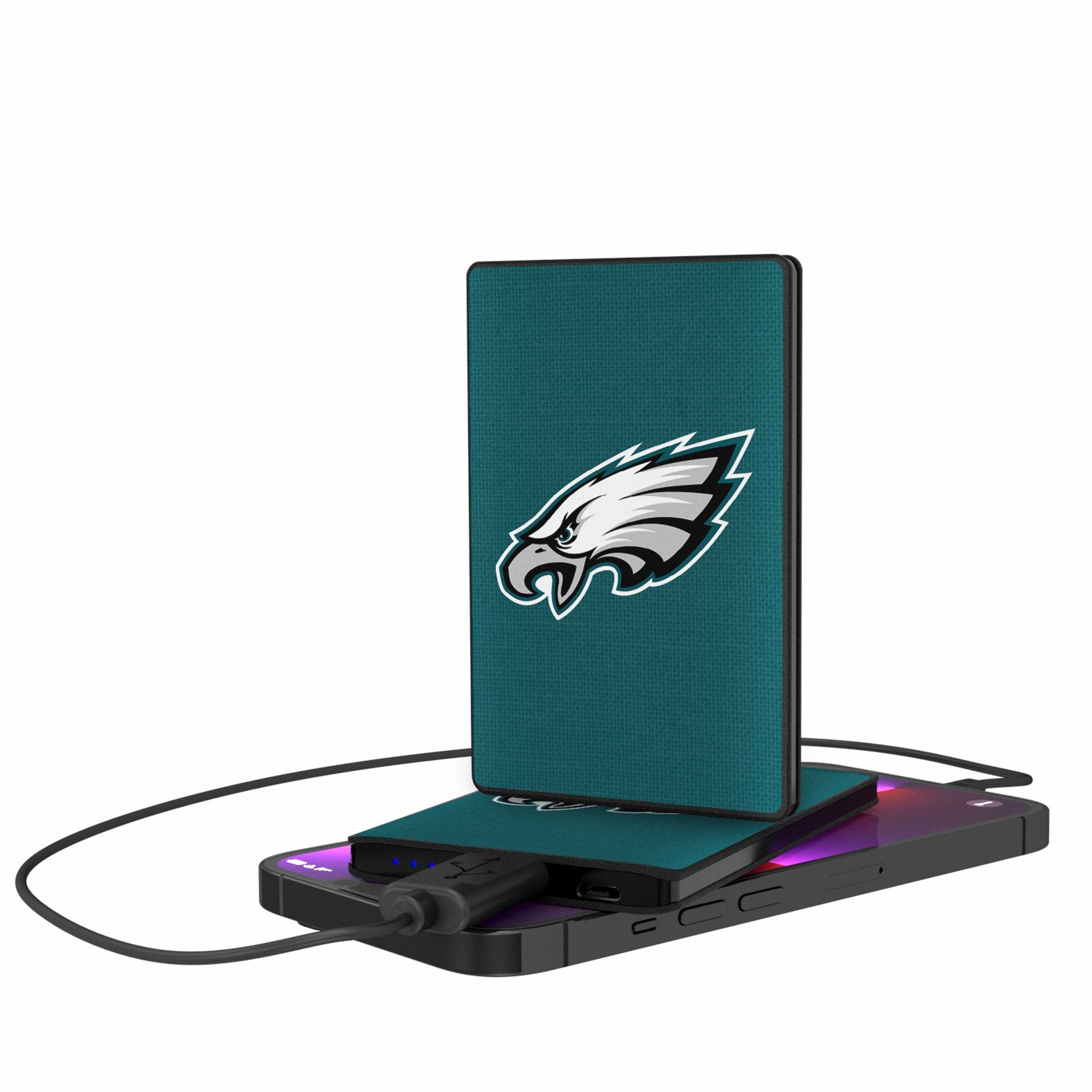 Philadelphia Eagles Solid 2500mAh Credit Card Powerbank - Sports Gifts, Sports Memorabilia, Sports Collectibles, Fan Shop