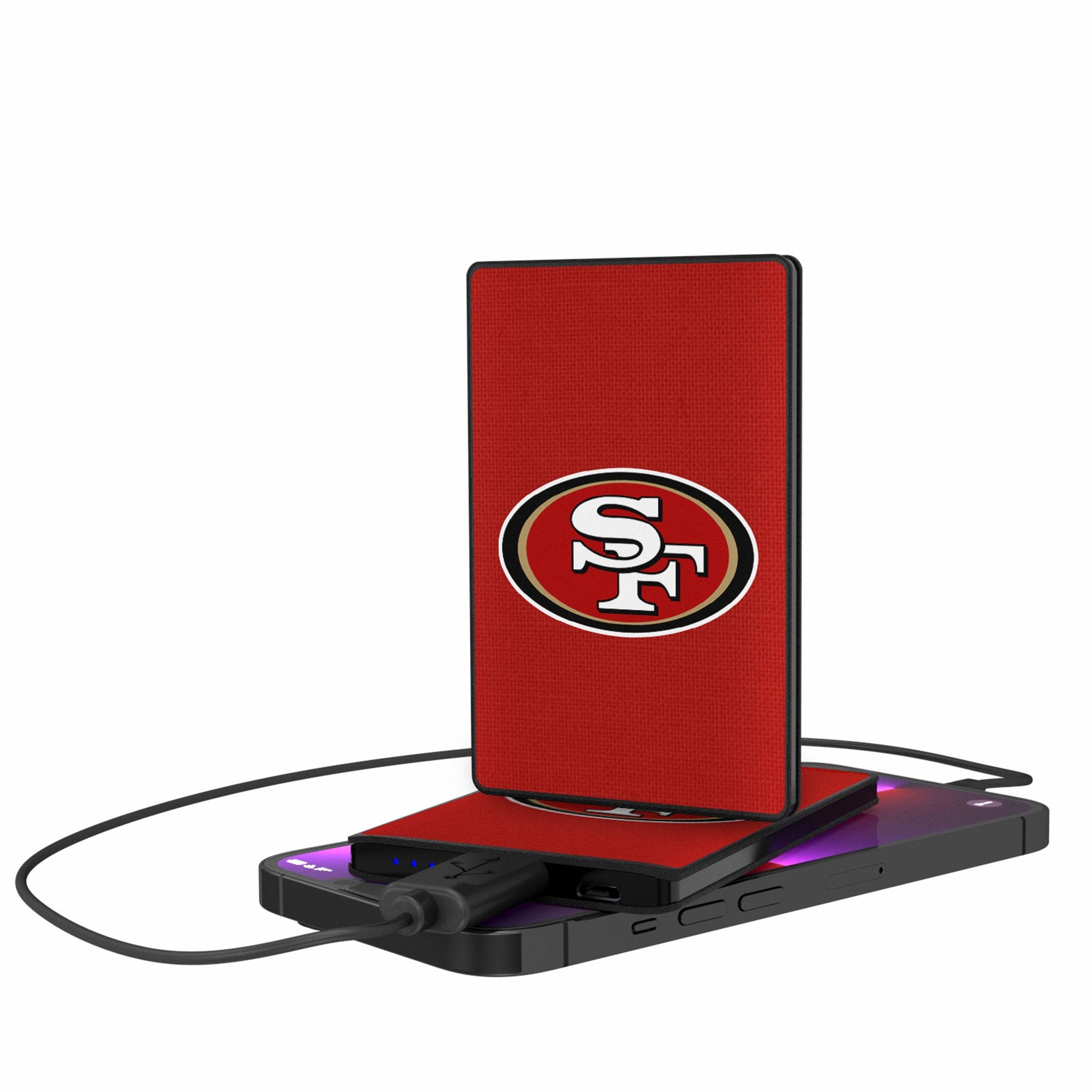 San Francisco 49ers Solid 2500mAh Credit Card Powerbank - Sports Gifts, Sports Memorabilia, Sports Collectibles, Fan Shop