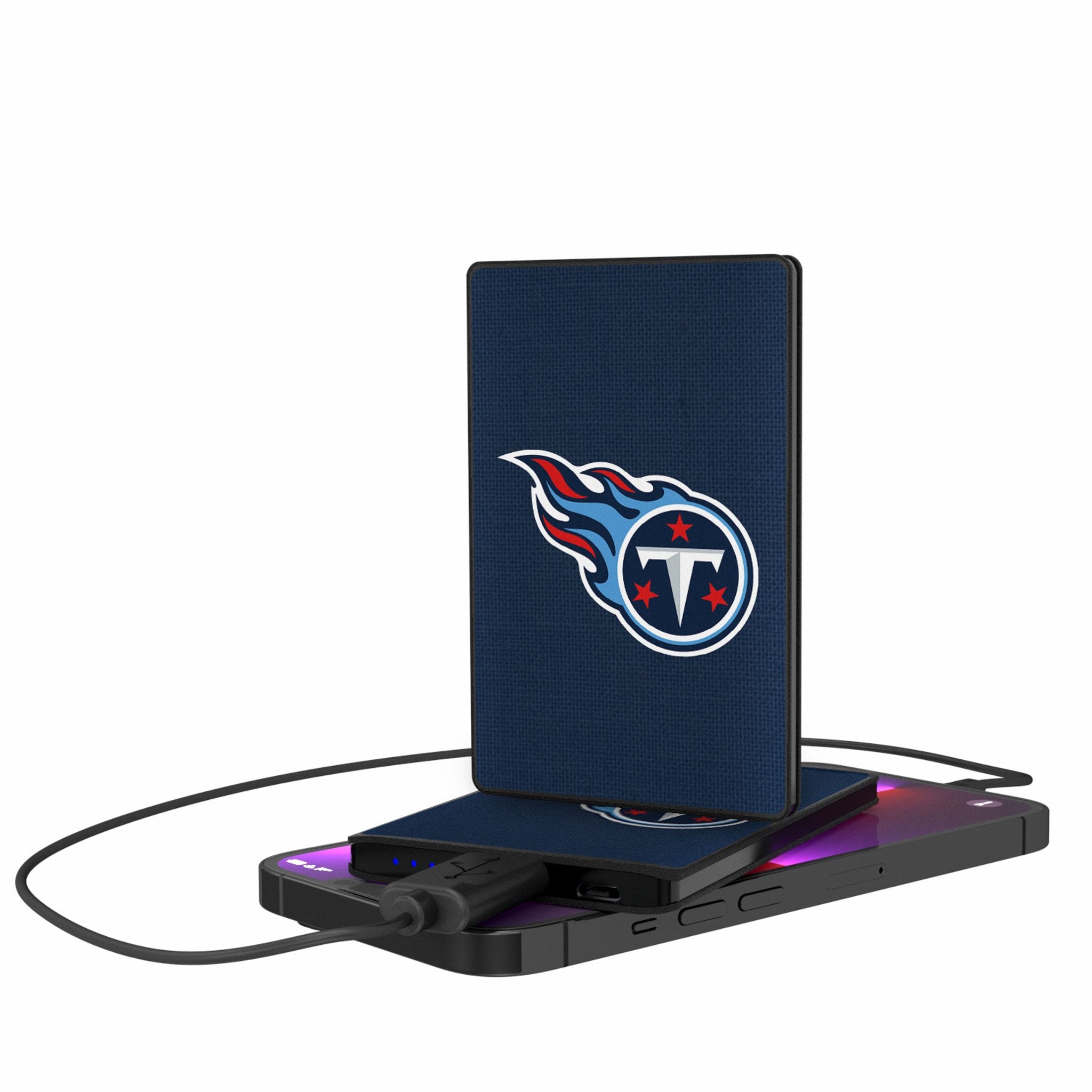 Tennessee Titans Solid 2500mAh Credit Card Powerbank - Sports Gifts, Sports Memorabilia, Sports Collectibles, Fan Shop