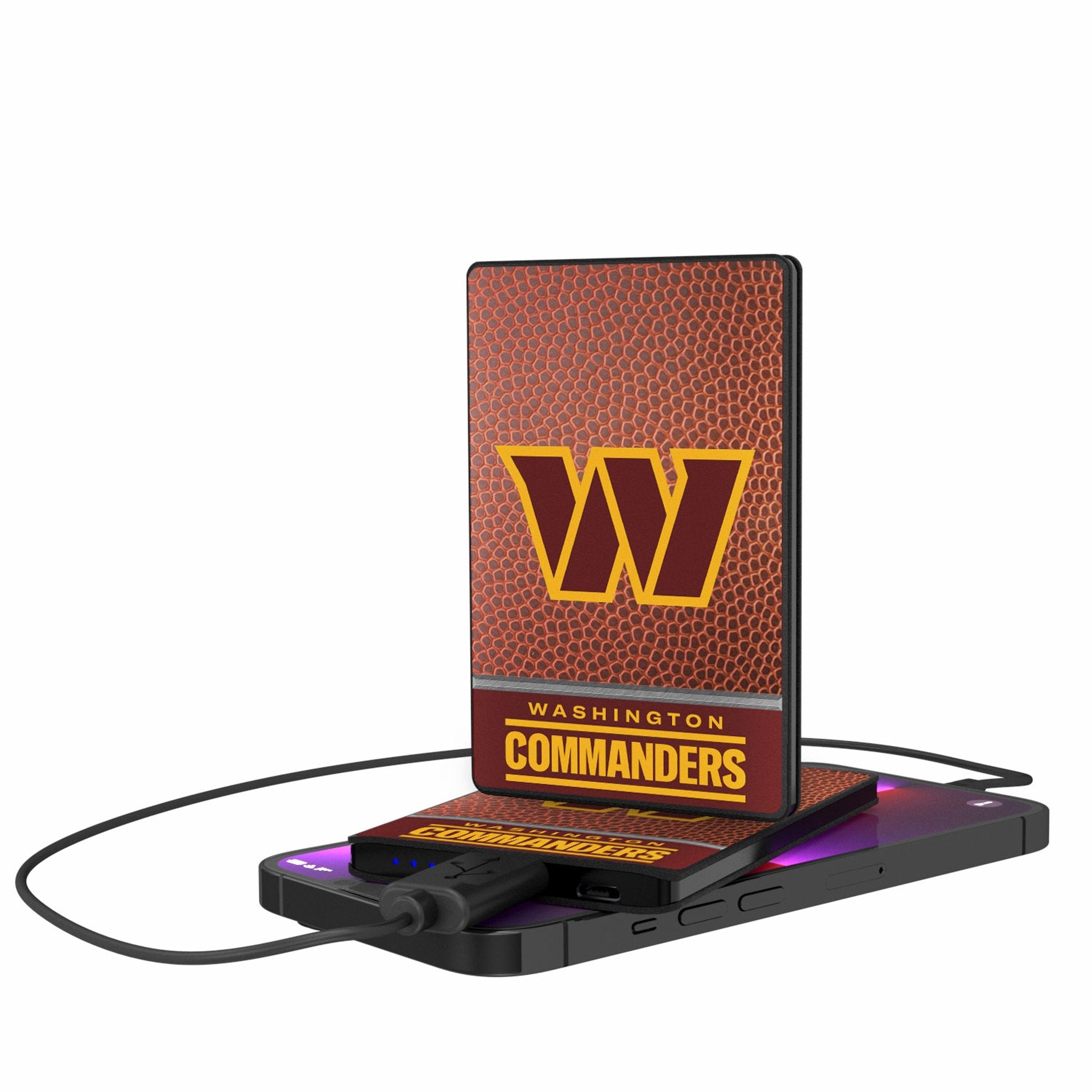Washington Commanders Football Wordmark 2500mAh Credit Card Powerbank - Sports Gifts, Sports Memorabilia, Sports Collectibles, Fan Shop