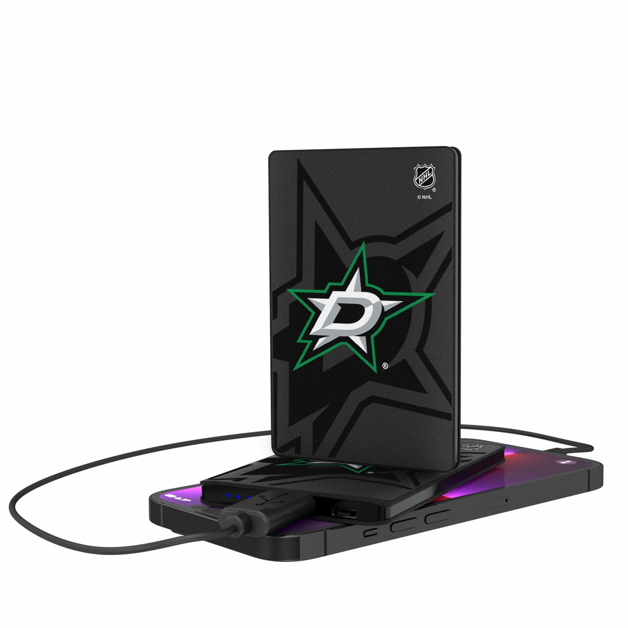 Dallas Stars Monocolor Tilt 2500mAh Credit Card Powerbank - Sports Gifts, Sports Memorabilia, Sports Collectibles, Fan Shop