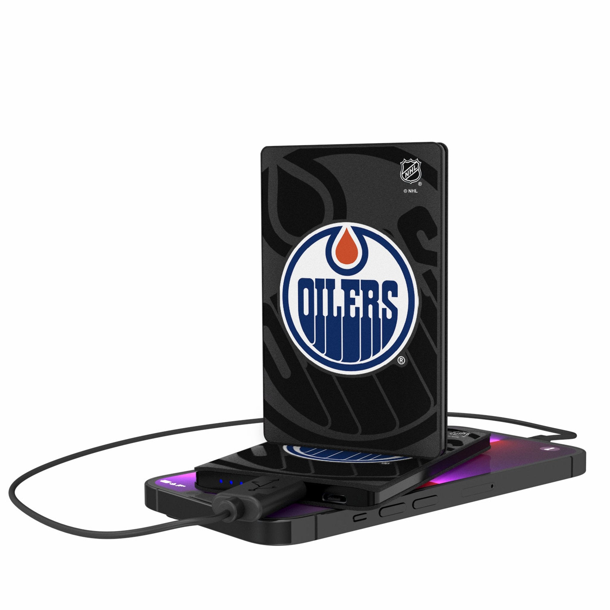 Edmonton Oilers Monocolor Tilt 2500mAh Credit Card Powerbank - Sports Gifts, Sports Memorabilia, Sports Collectibles, Fan Shop