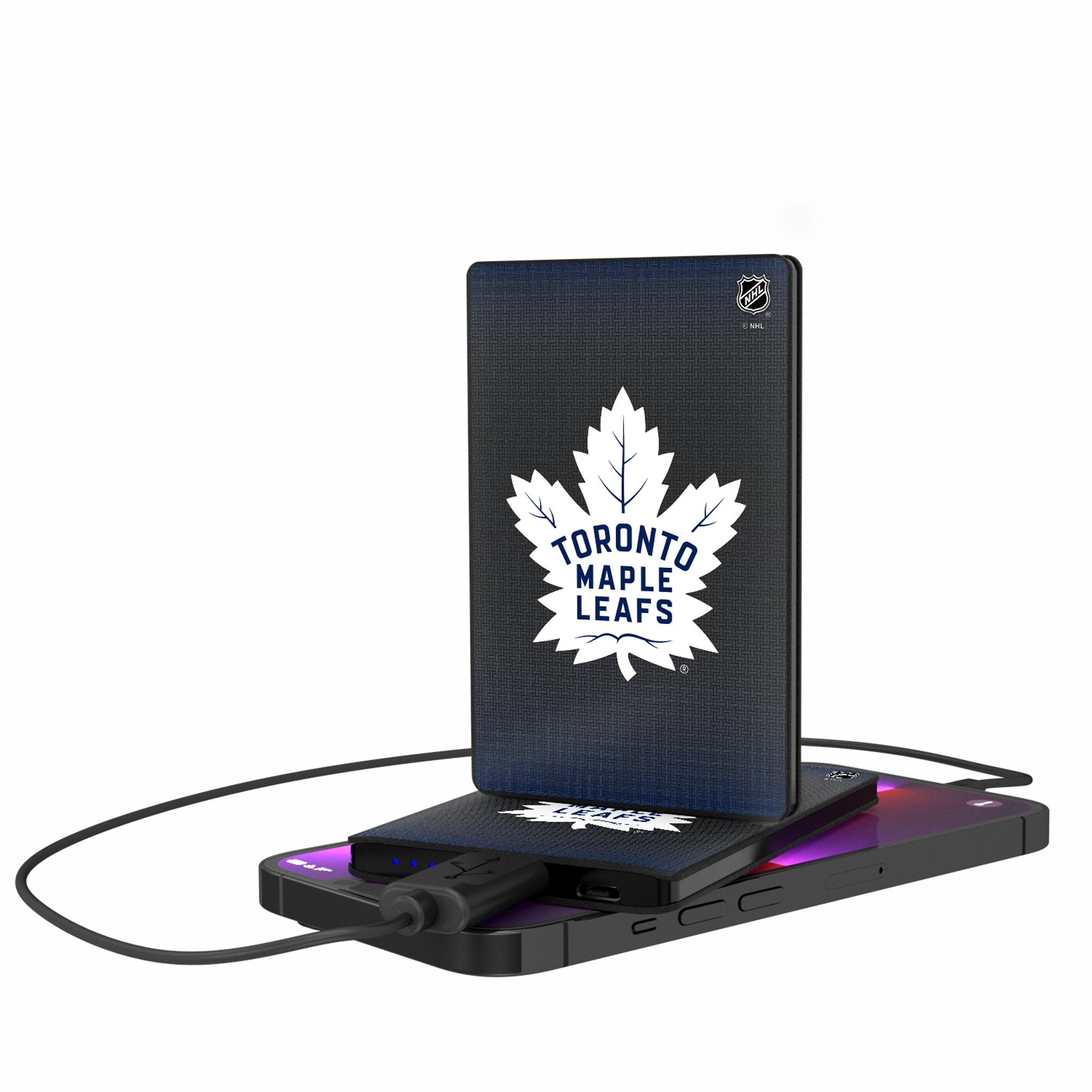 Toronto Maple Leafs Linen 2500mAh Credit Card Powerbank - Sports Gifts, Sports Memorabilia, Sports Collectibles, Fan Shop