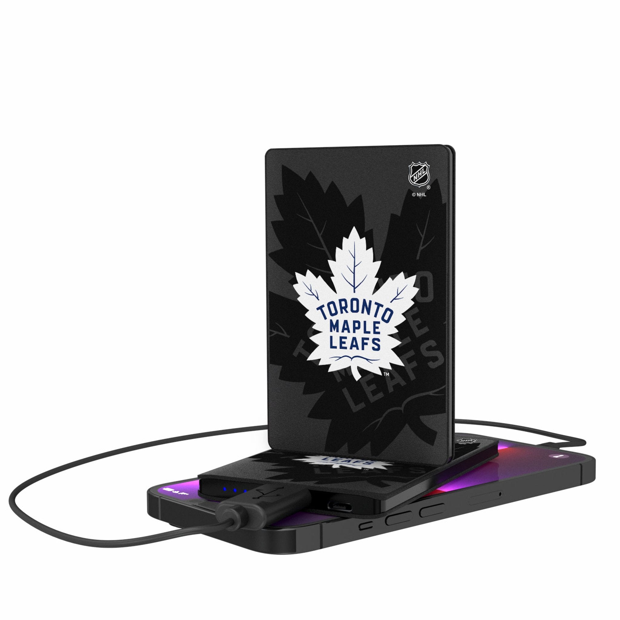 Toronto Maple Leafs Monocolor Tilt 2500mAh Credit Card Powerbank - Sports Gifts, Sports Memorabilia, Sports Collectibles, Fan Shop