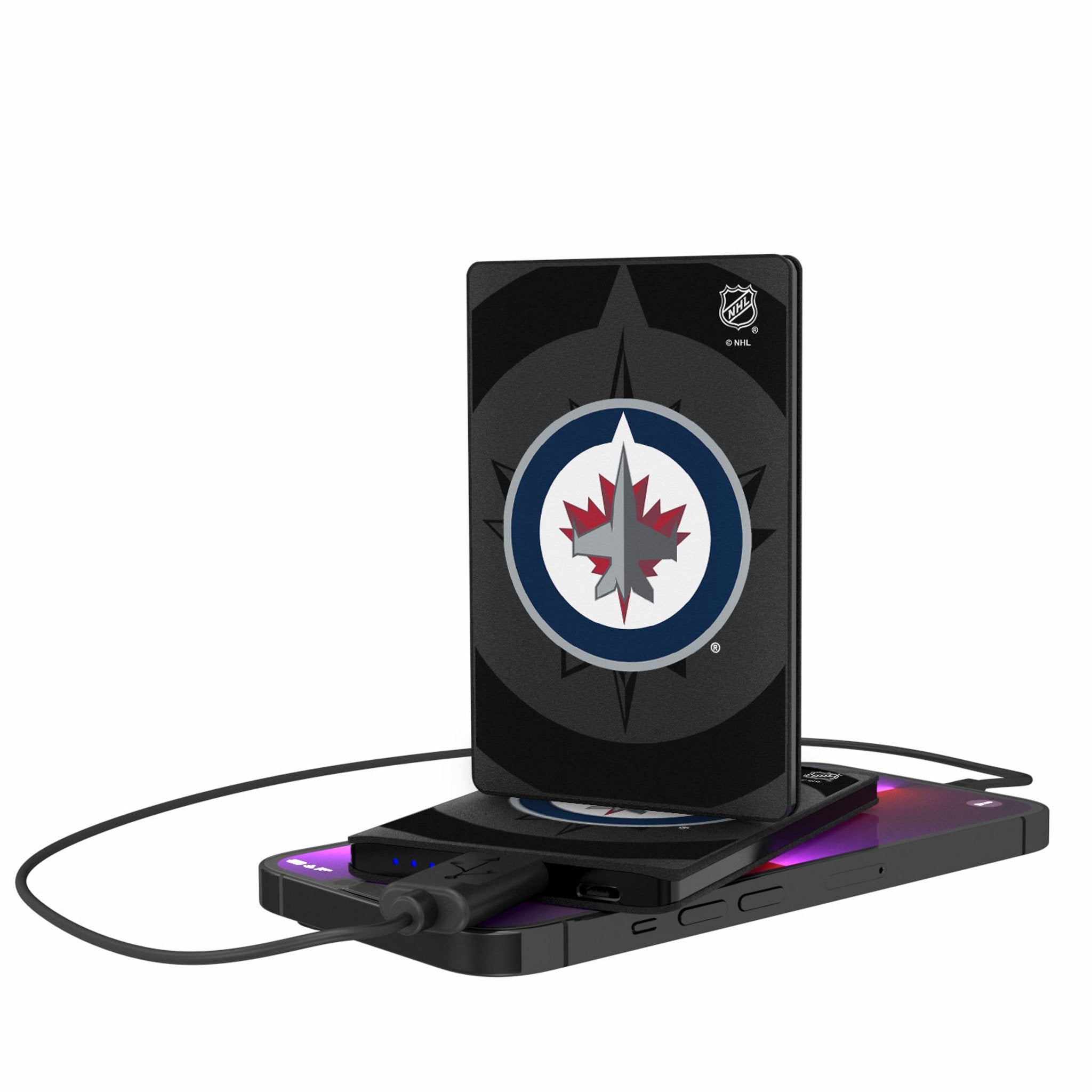Winnipeg Jets Monocolor Tilt 2500mAh Credit Card Powerbank - Sports Gifts, Sports Memorabilia, Sports Collectibles, Fan Shop
