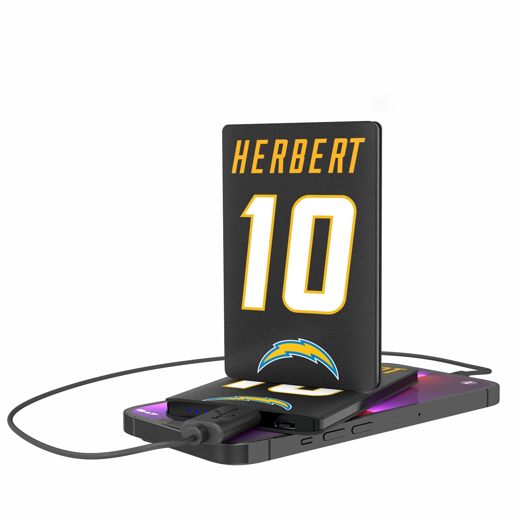 Justin Herbert Los Angeles Chargers 10 Ready 2500mAh Credit Card Powerbank - Sports Gifts, Sports Memorabilia, Sports Collectibles, Fan Shop