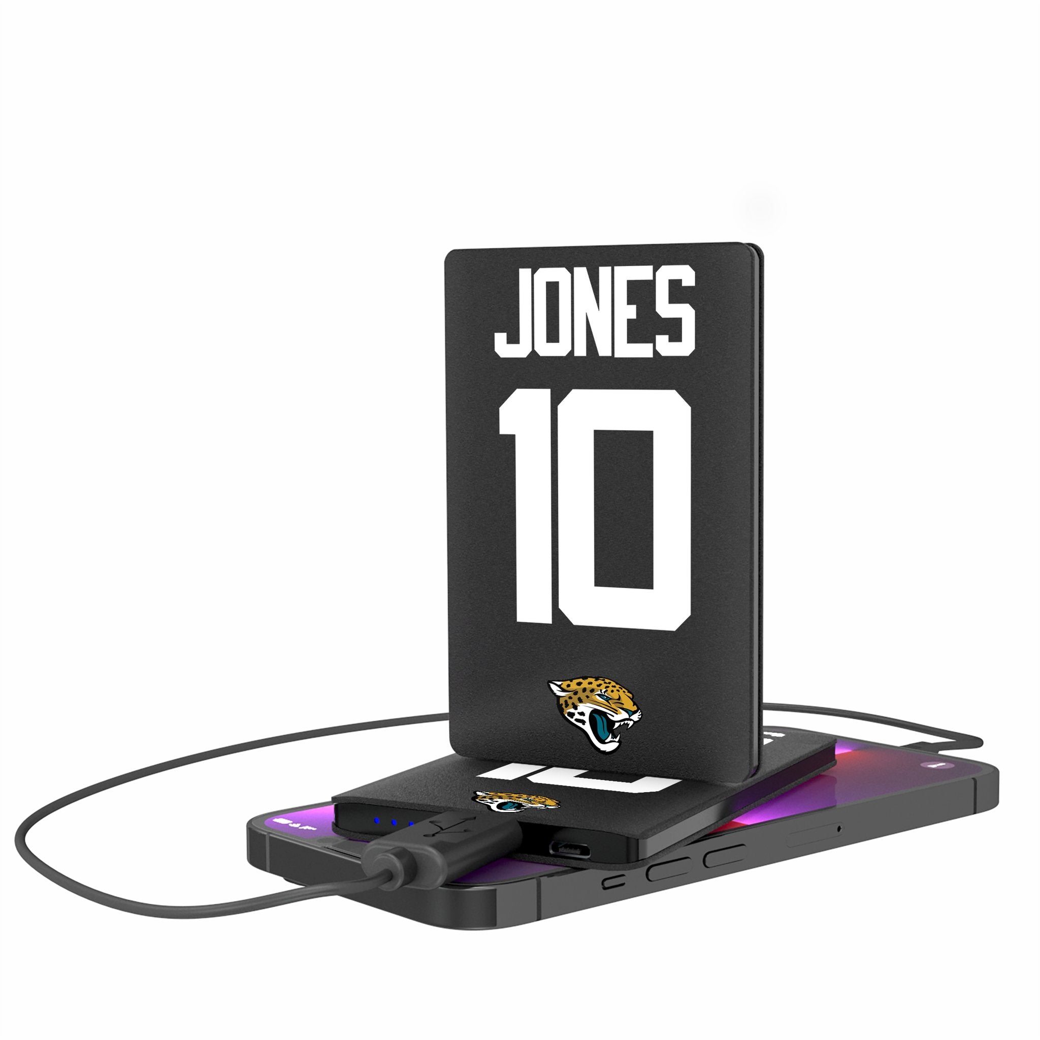 Mac Jones Jacksonville Jaguars 10 Ready 2500mAh Credit Card Powerbank - Sports Gifts, Sports Memorabilia, Sports Collectibles, Fan Shop