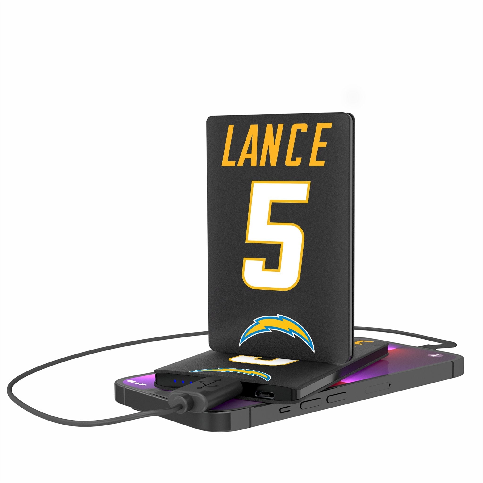 Trey Lance Los Angeles Chargers 5 Game Tactic 2500mAh Credit Card Powerbank - Sports Gifts, Sports Memorabilia, Sports Collectibles, Fan Shop