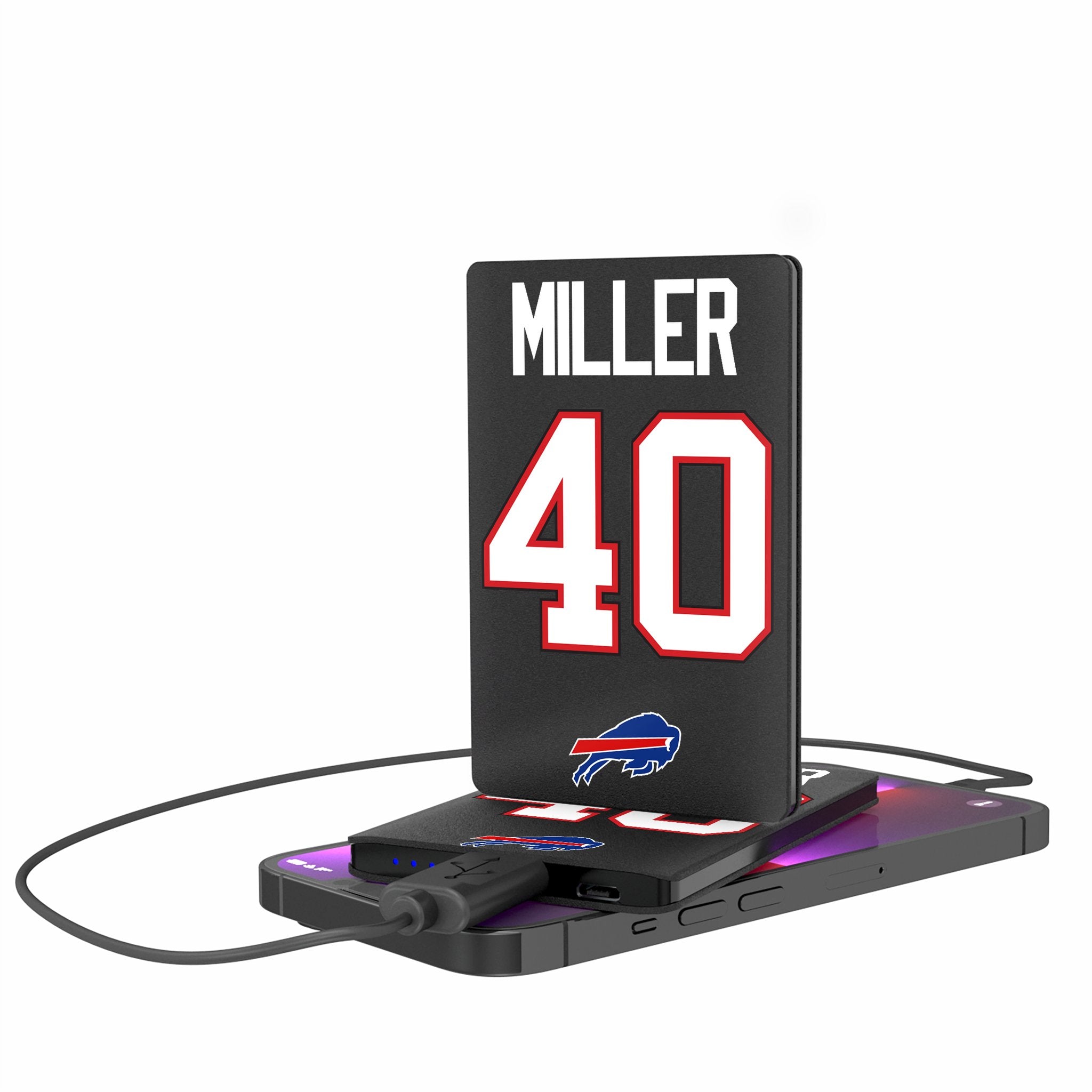 Von Miller Buffalo Bills 40 Ready 2500mAh Credit Card Powerbank - Sports Gifts, Sports Memorabilia, Sports Collectibles, Fan Shop