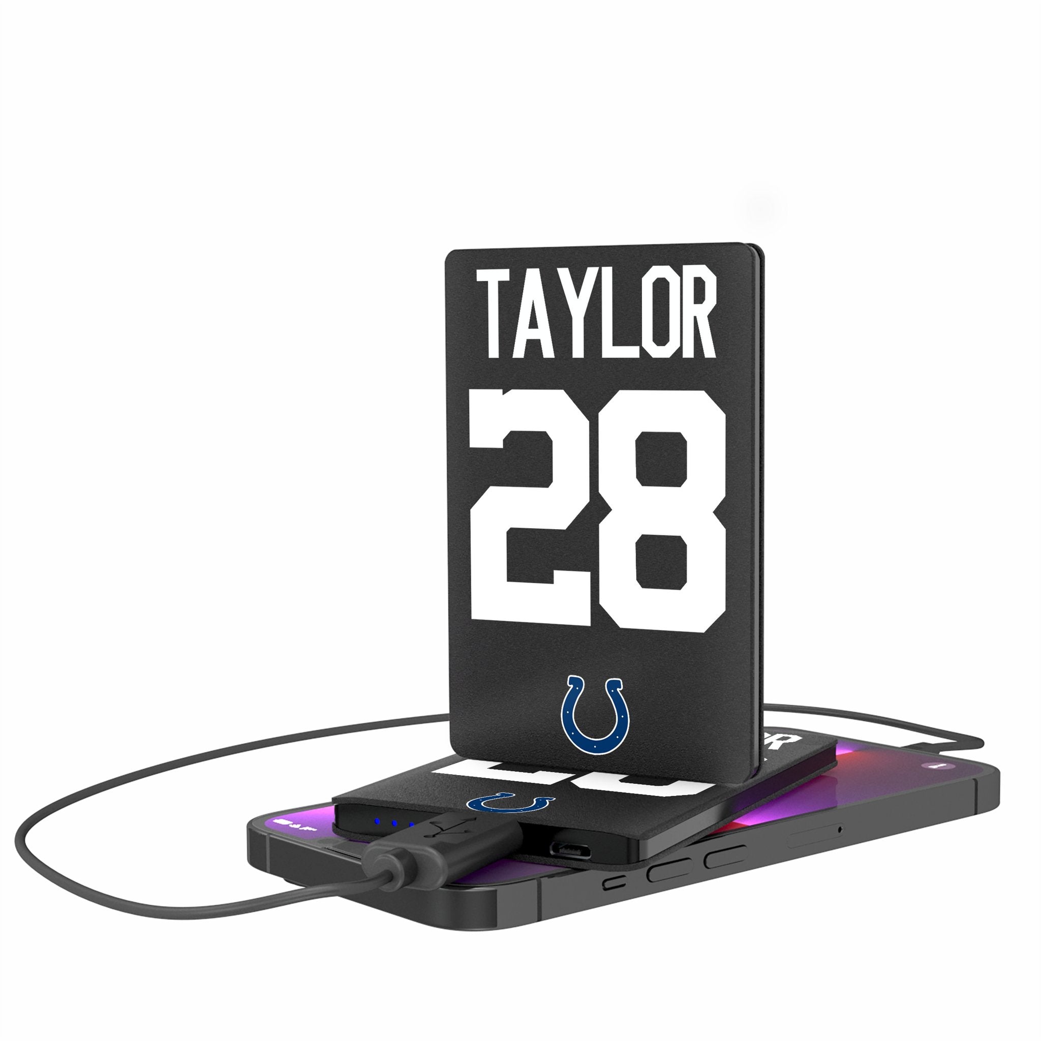 Jonathan Taylor Indianapolis Colts 28 Ready 2500mAh Credit Card Powerbank - Sports Gifts, Sports Memorabilia, Sports Collectibles, Fan Shop