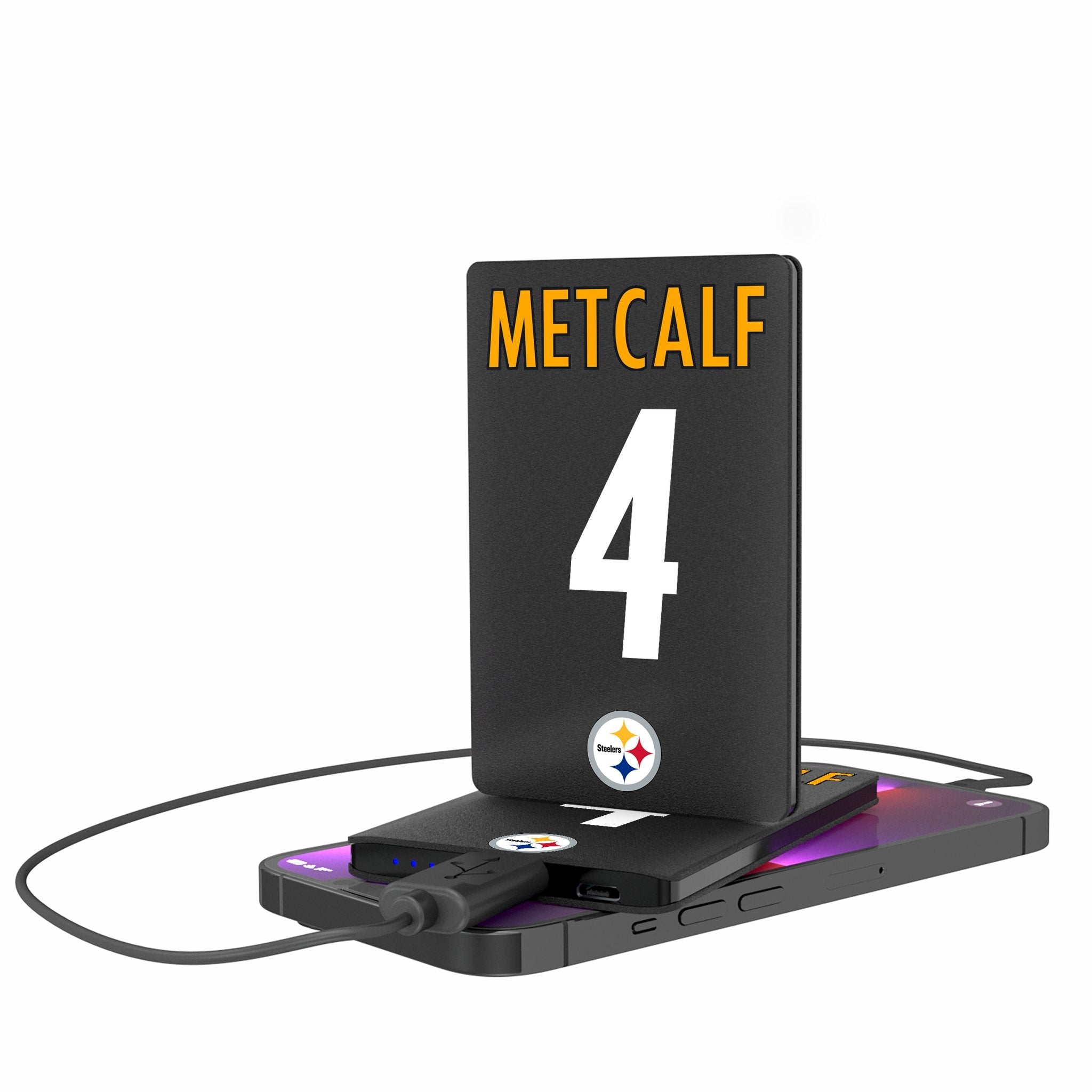 DK Metcalf Pittsburgh Steelers 4 Game Tactic 2500mAh Credit Card Powerbank - Sports Gifts, Sports Memorabilia, Sports Collectibles, Fan Shop