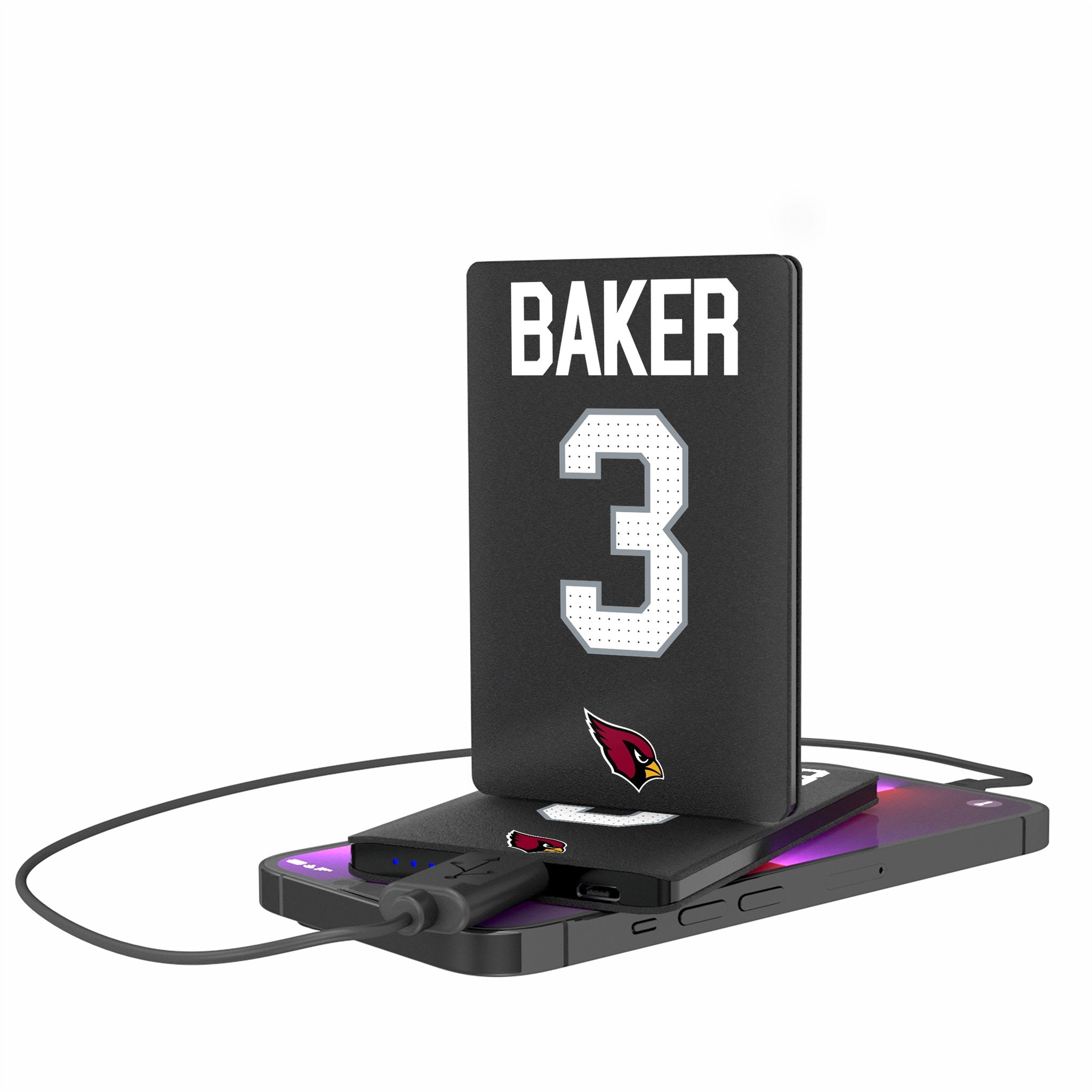 Budda Baker Arizona Cardinals 3 Ready 2500mAh Credit Card Powerbank - Sports Gifts, Sports Memorabilia, Sports Collectibles, Fan Shop