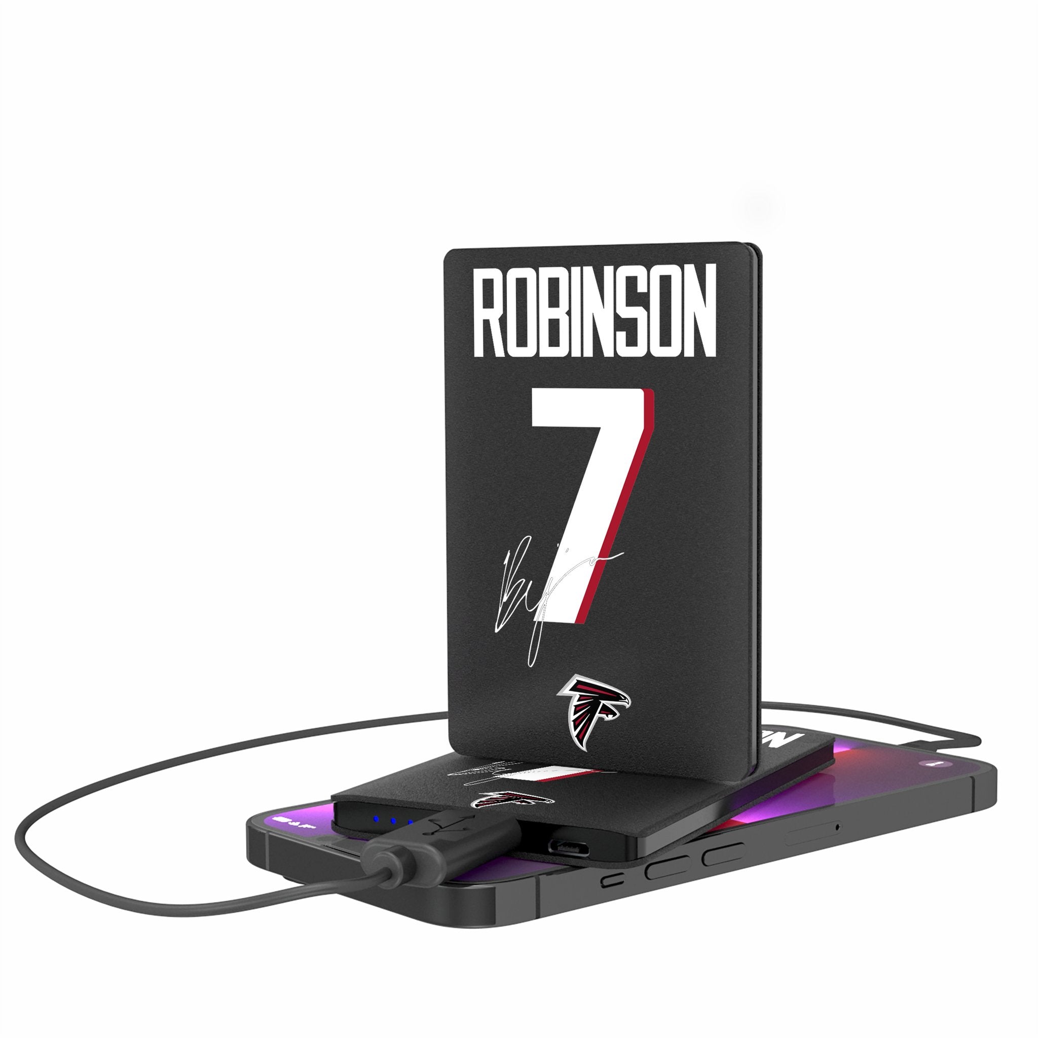 Bijan Robinson Atlanta Falcons 7 Ready 2500mAh Credit Card Powerbank - Sports Gifts, Sports Memorabilia, Sports Collectibles, Fan Shop