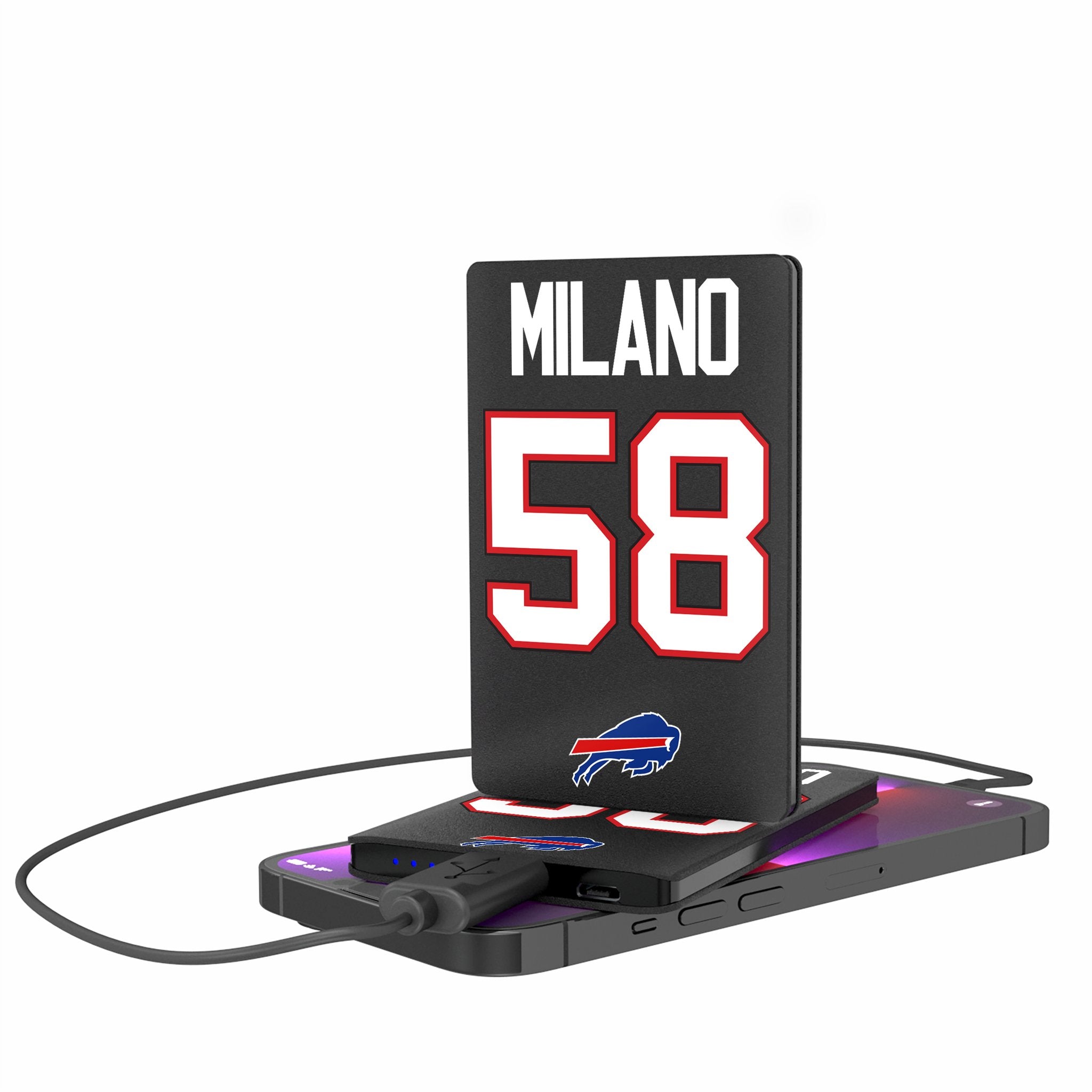 Matt Milano Buffalo Bills 58 Ready 2500mAh Credit Card Powerbank - Sports Gifts, Sports Memorabilia, Sports Collectibles, Fan Shop