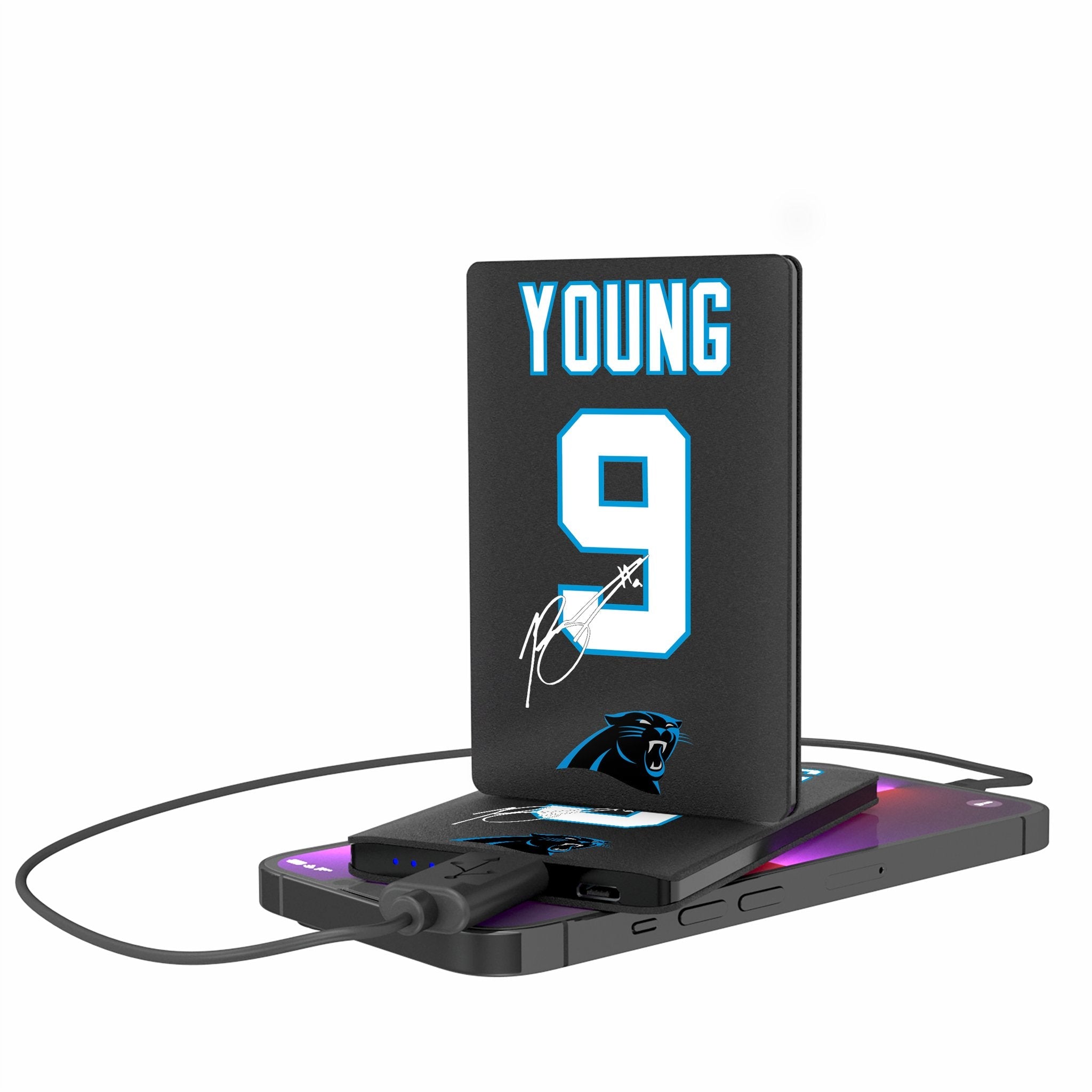 Bryce Young Carolina Panthers 9 Ready 2500mAh Credit Card Powerbank - Sports Gifts, Sports Memorabilia, Sports Collectibles, Fan Shop