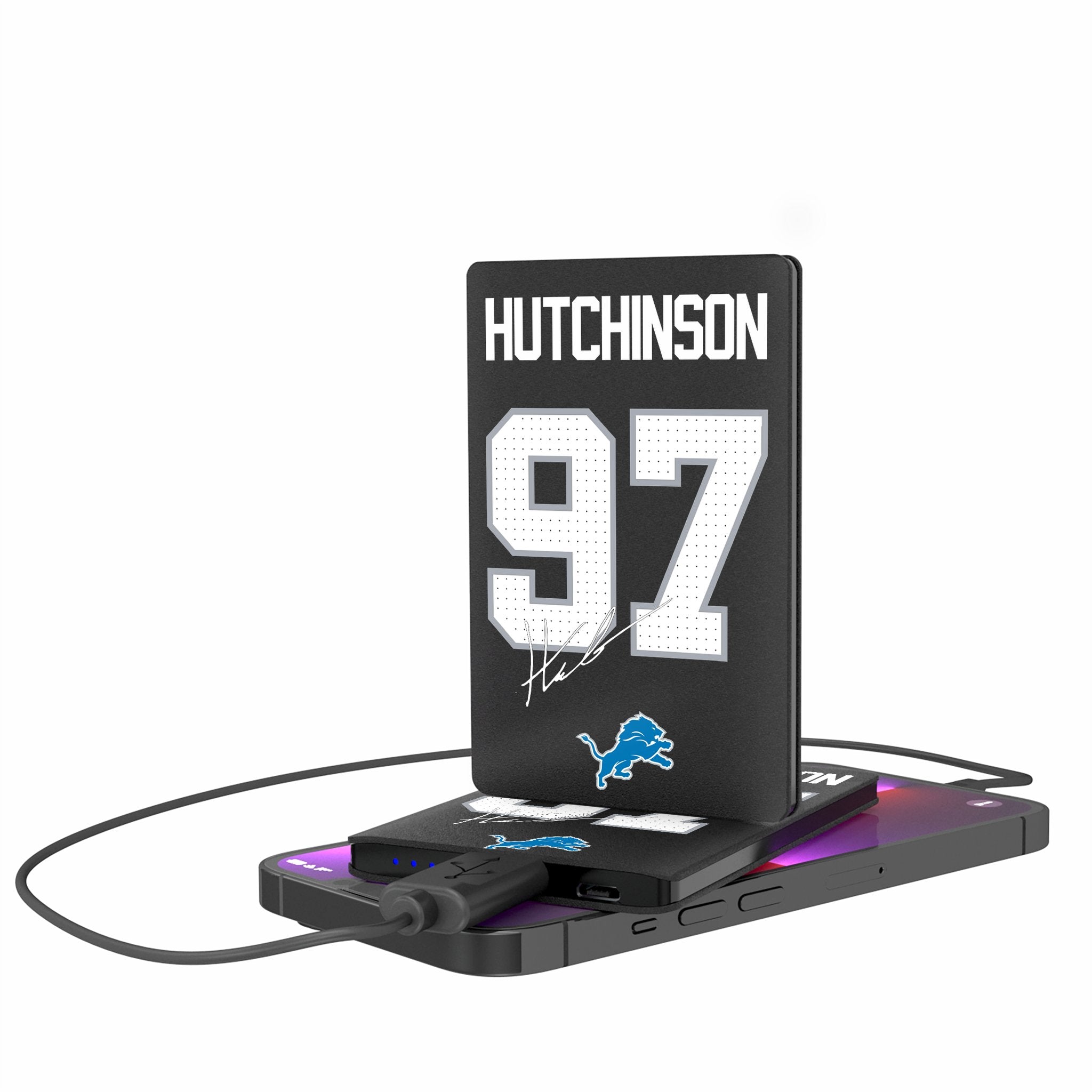 Aidan Hutchinson Detroit Lions 97 Ready 2500mAh Credit Card Powerbank - Sports Gifts, Sports Memorabilia, Sports Collectibles, Fan Shop