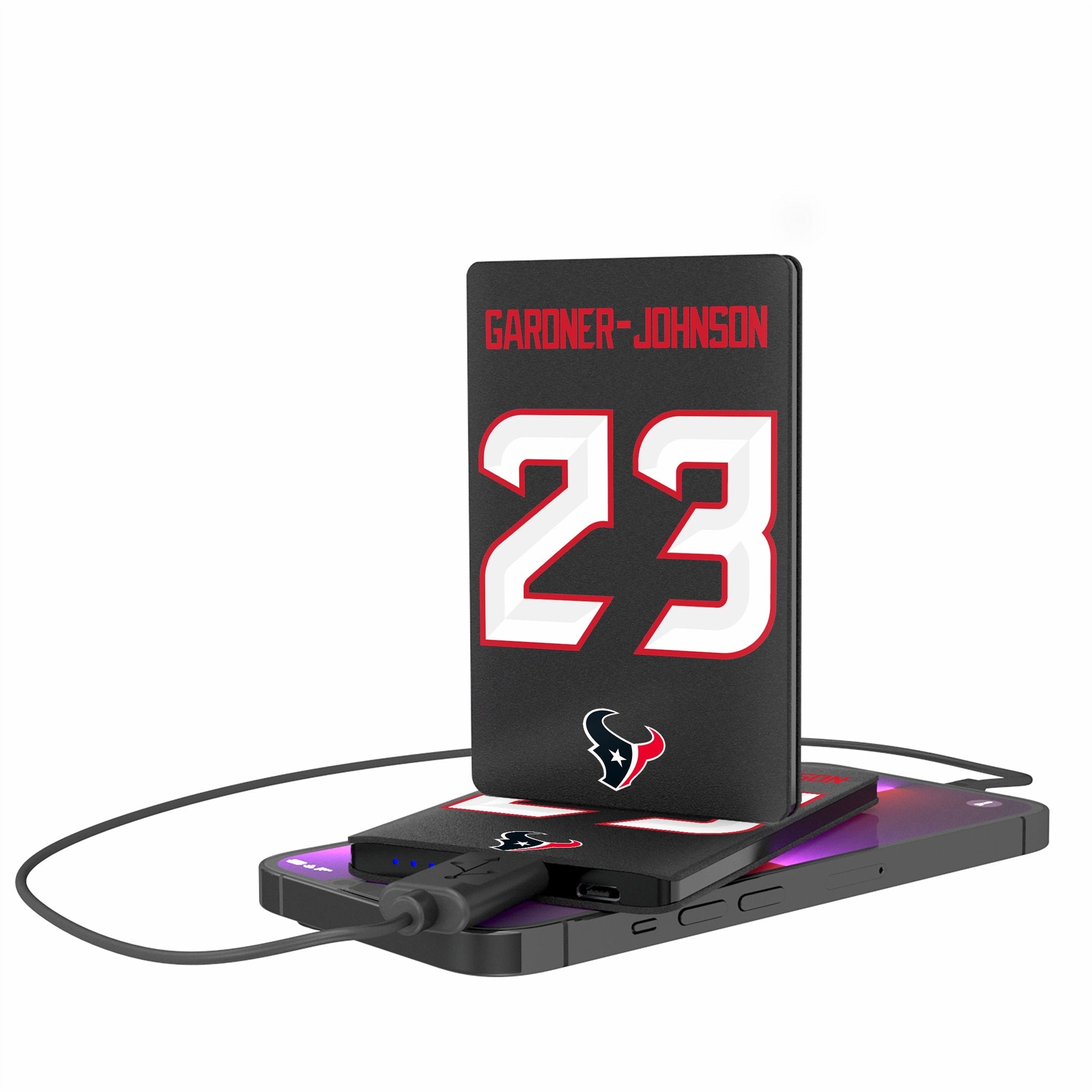 C.J. Gardner-Johnson Houston Texans 23 Game Tactic 2500mAh Credit Card Powerbank - Sports Gifts, Sports Memorabilia, Sports Collectibles, Fan Shop