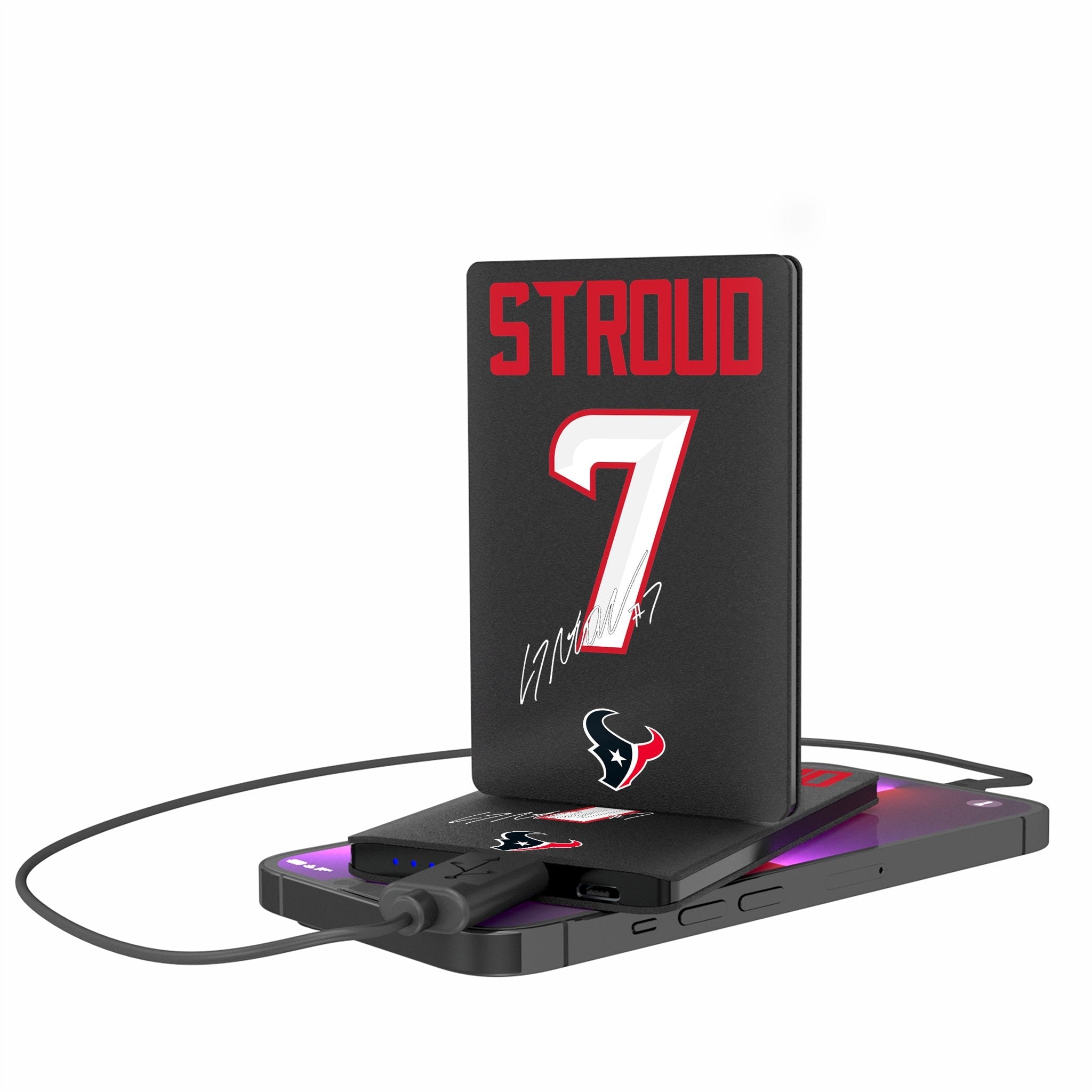 C.J. Stroud Houston Texans 7 Ready 2500mAh Credit Card Powerbank - Sports Gifts, Sports Memorabilia, Sports Collectibles, Fan Shop