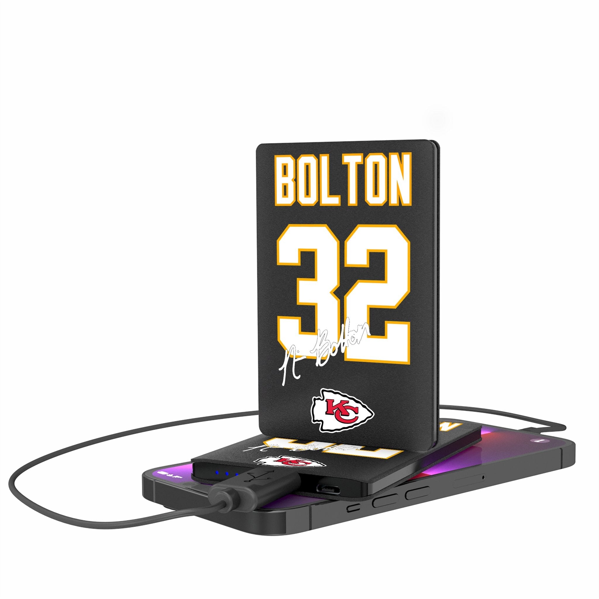 Nick Bolton Kansas City Chiefs 32 Ready 2500mAh Credit Card Powerbank - Sports Gifts, Sports Memorabilia, Sports Collectibles, Fan Shop