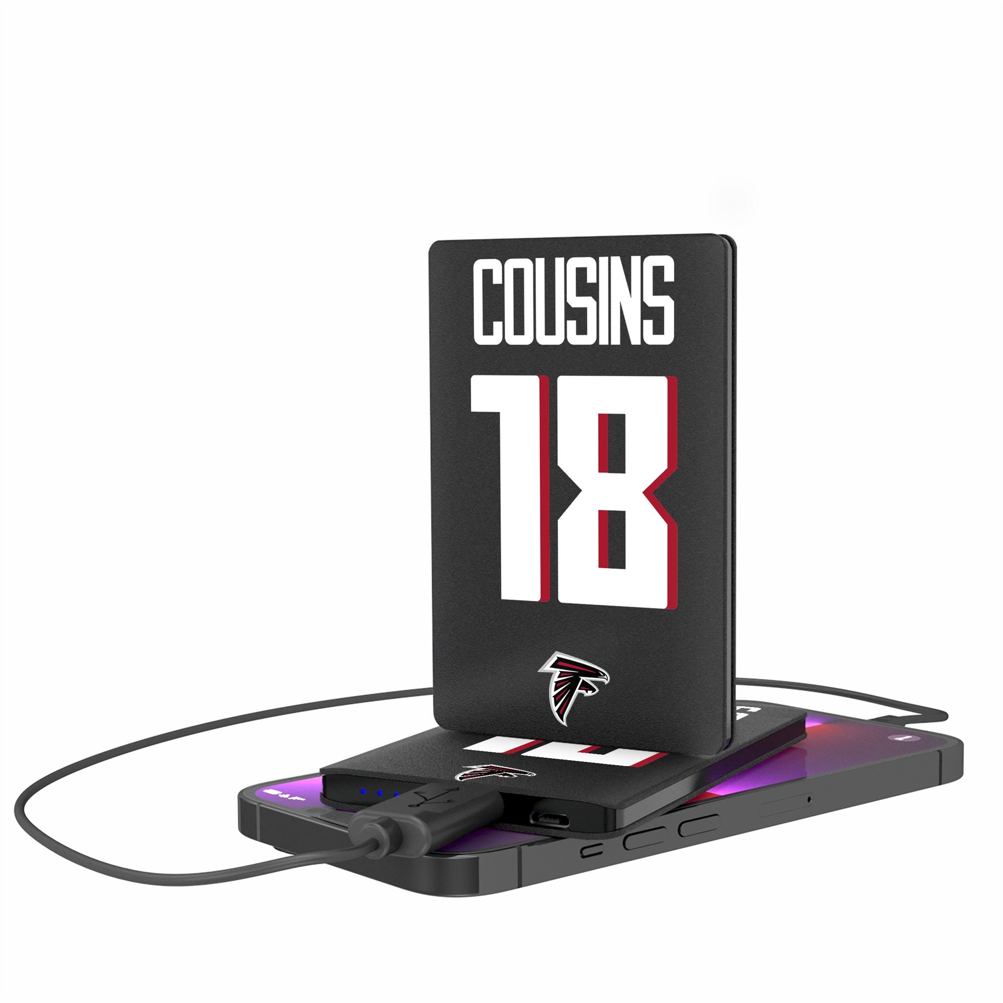 Kirk Cousins Atlanta Falcons 18 Ready 2500mAh Credit Card Powerbank - Sports Gifts, Sports Memorabilia, Sports Collectibles, Fan Shop