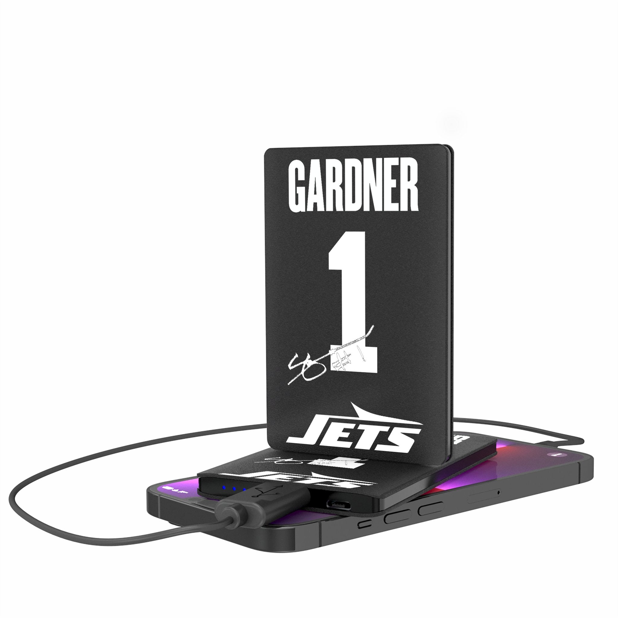 Sauce Gardner New York Jets 1 Ready 2500mAh Credit Card Powerbank - Sports Gifts, Sports Memorabilia, Sports Collectibles, Fan Shop