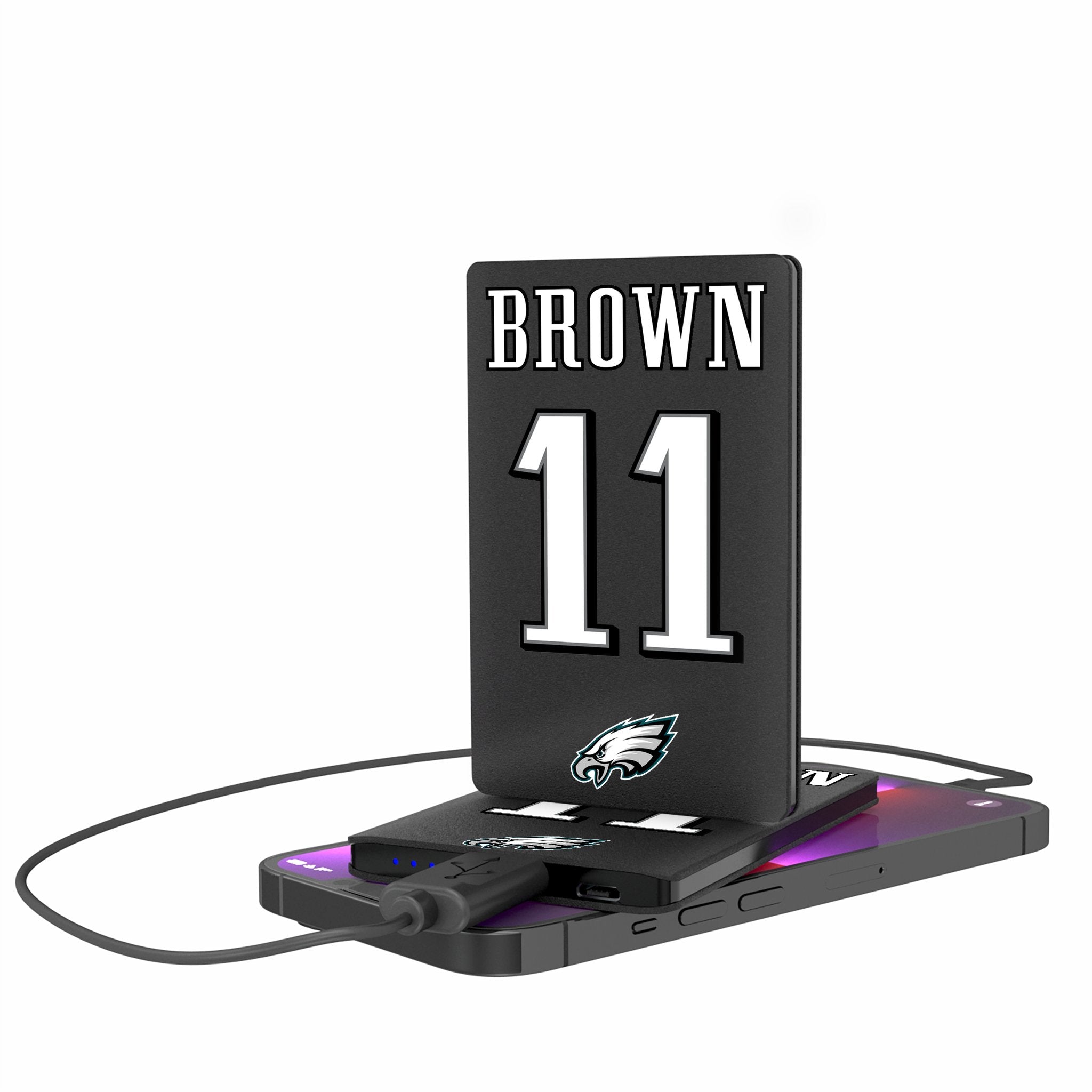 A.J. Brown Philadelphia Eagles 11 Ready 2500mAh Credit Card Powerbank - Sports Gifts, Sports Memorabilia, Sports Collectibles, Fan Shop